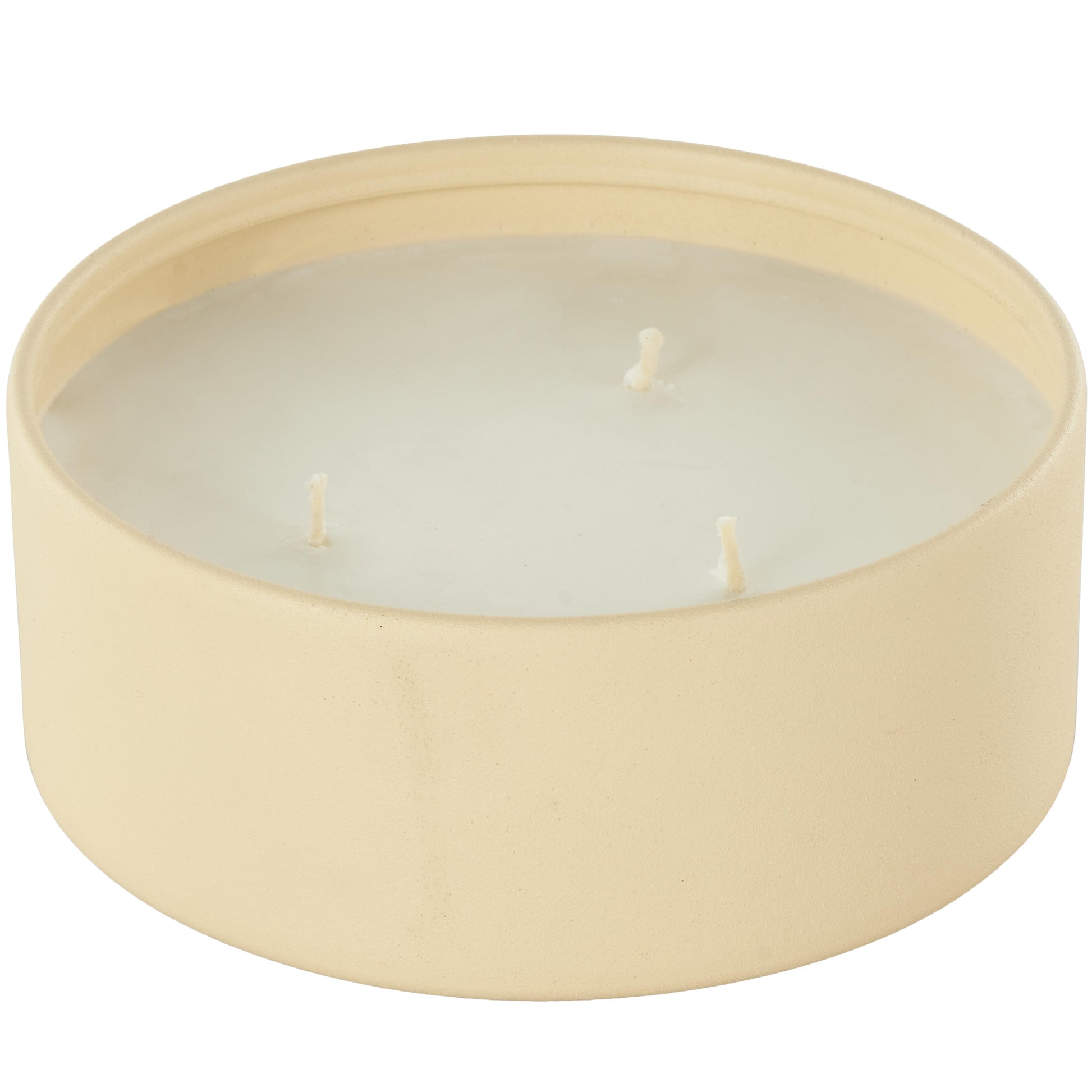 Metal Tangerine Splash Scented Textured 22oz 3 Wick Decorative Candle with White Wax