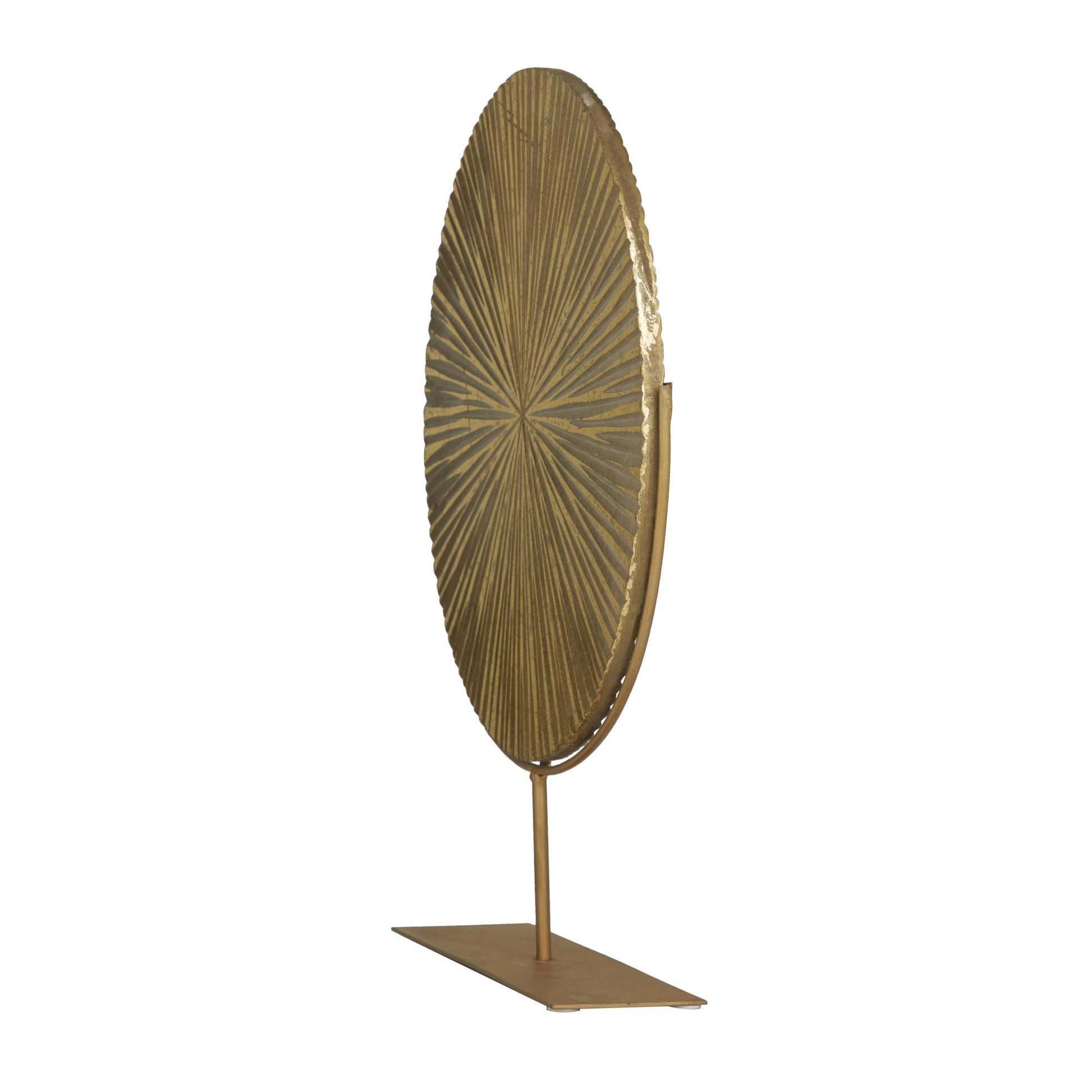 CosmoLiving by Cosmopolitan Starburst Metal Carved Decorative Sculpture with Stand