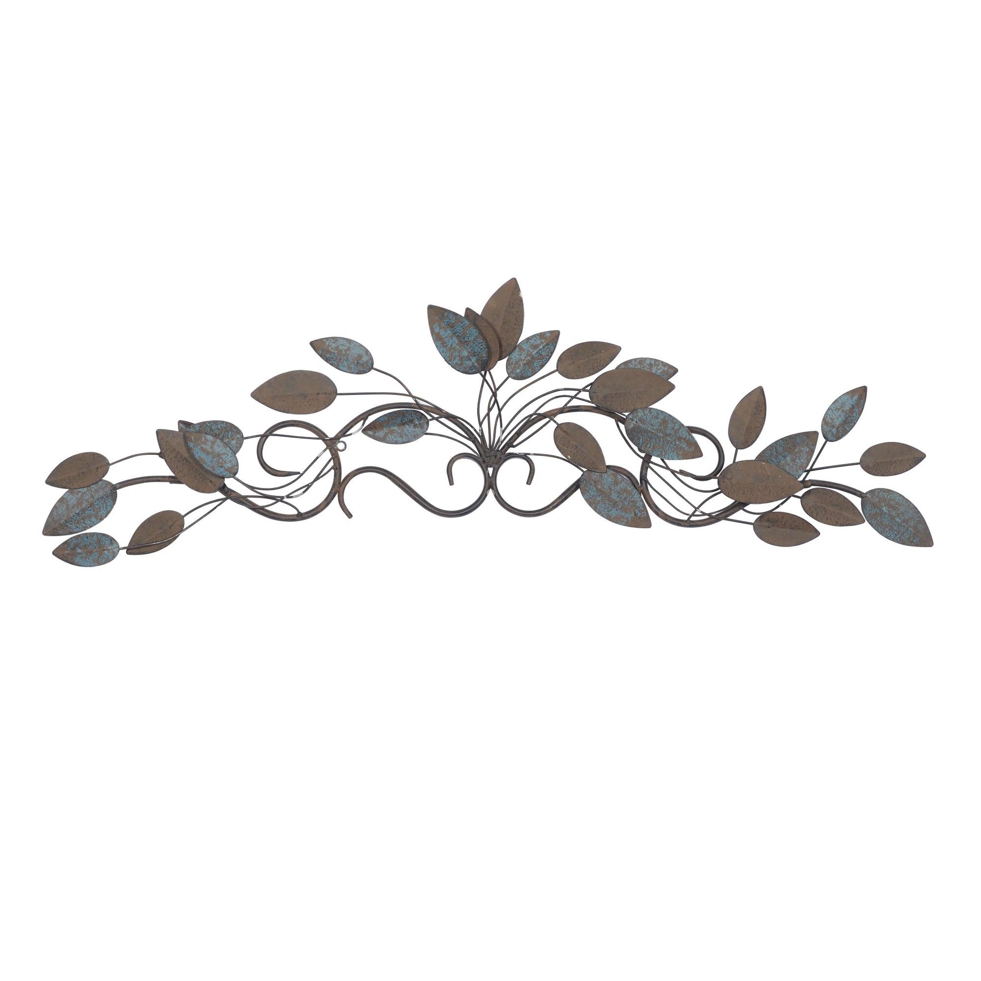 Leaf Metal Scroll Home Wall Decor 35" x 2" x 10"