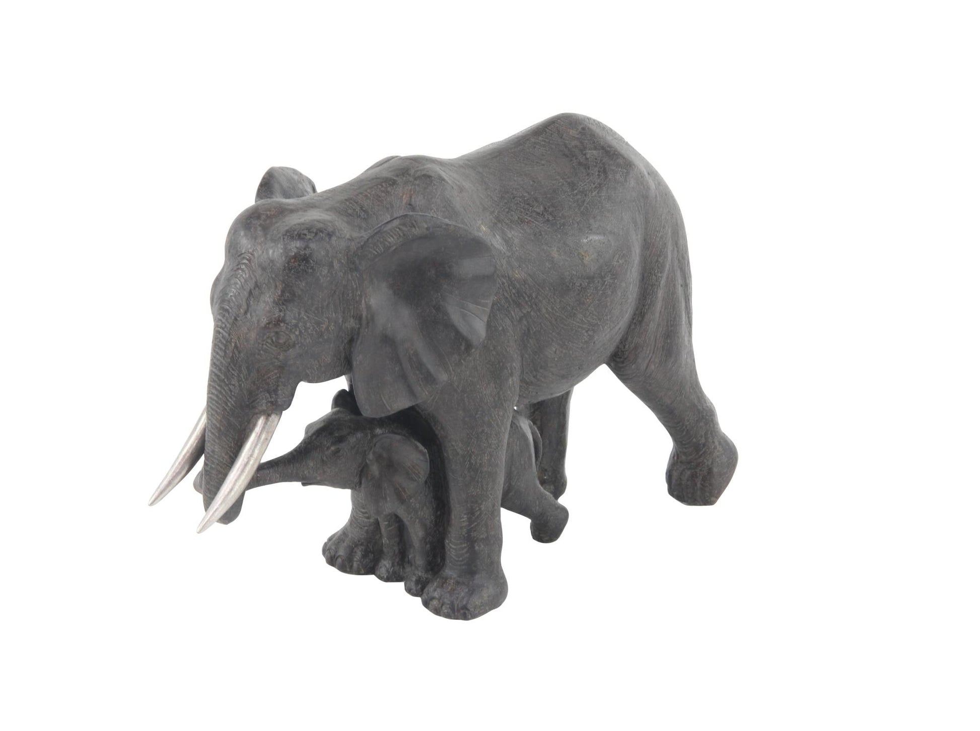 Elephant Gray Polystone Decorative Sculpture
