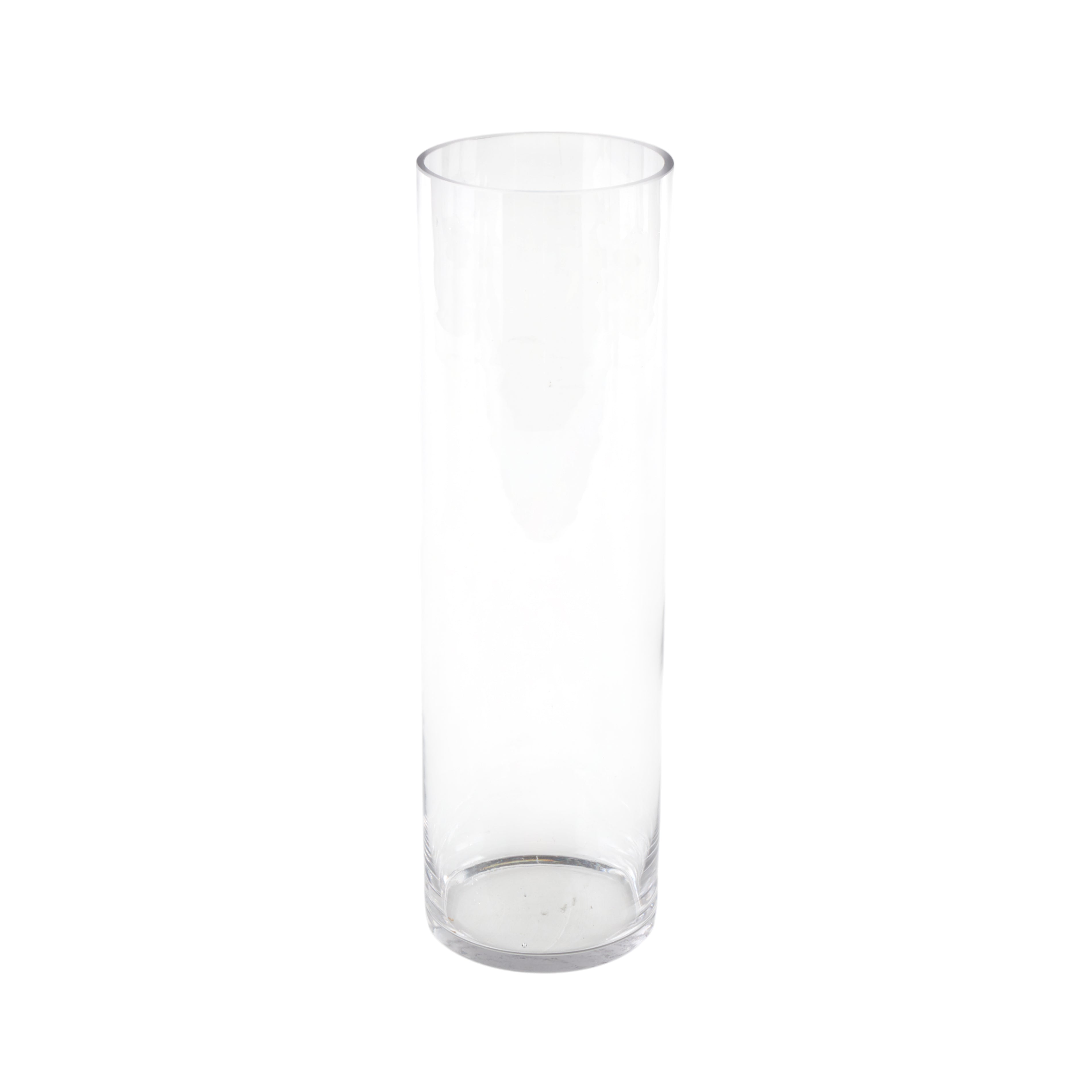 Clear Glass Tall Decorative Vase