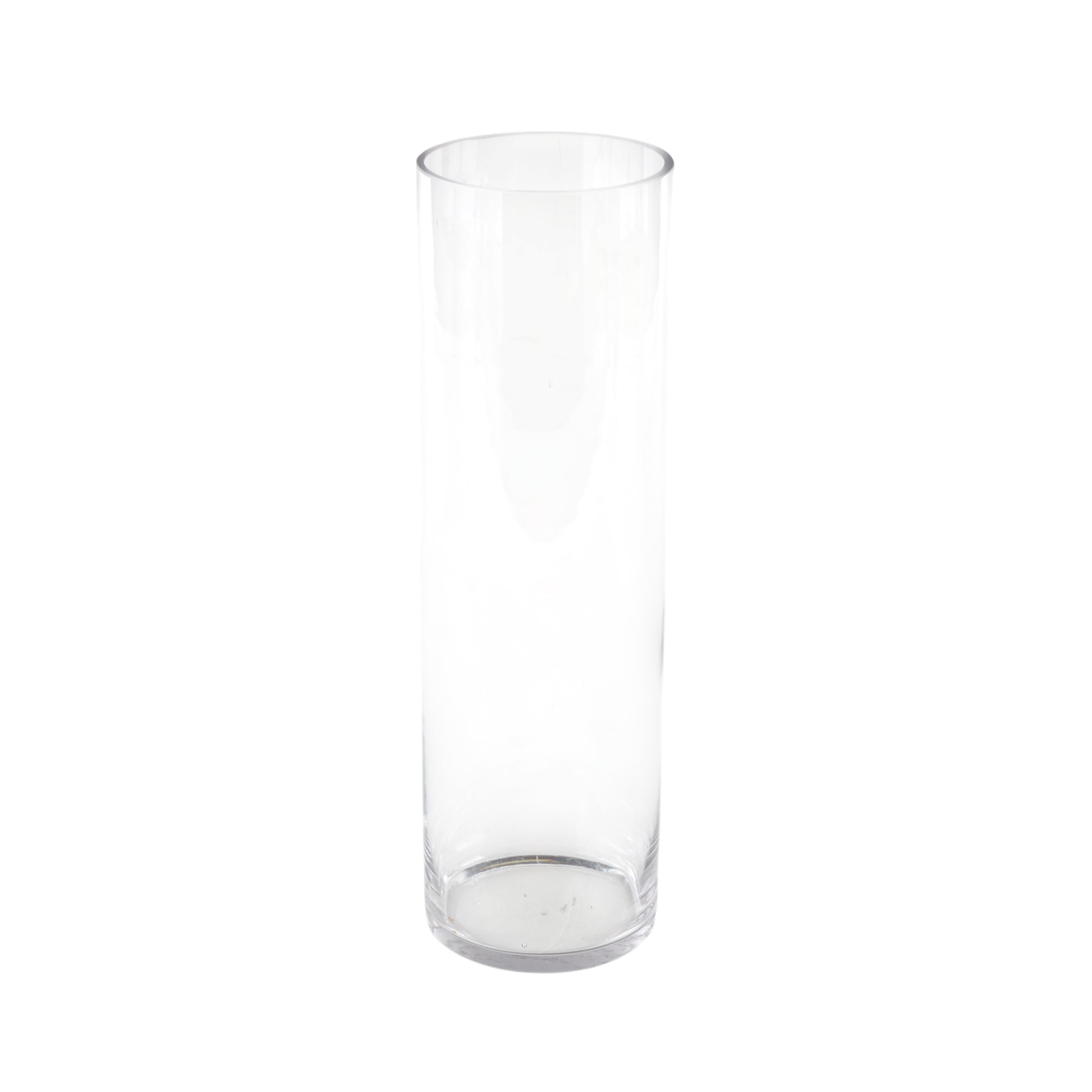 Clear Glass Tall Decorative Vase