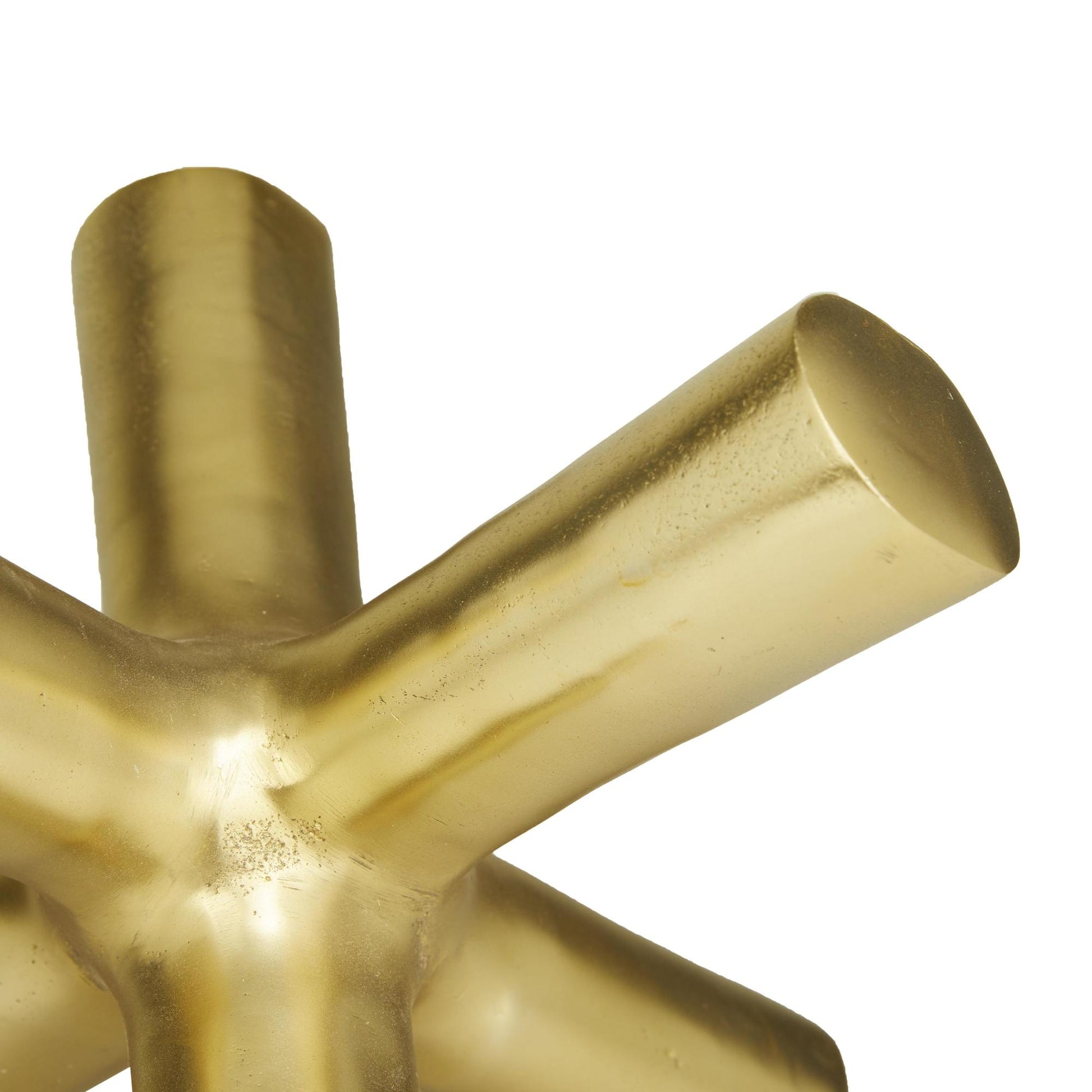 Abstract Aluminum Metal Jack Decorative Sculpture 10" x 10" x 9"