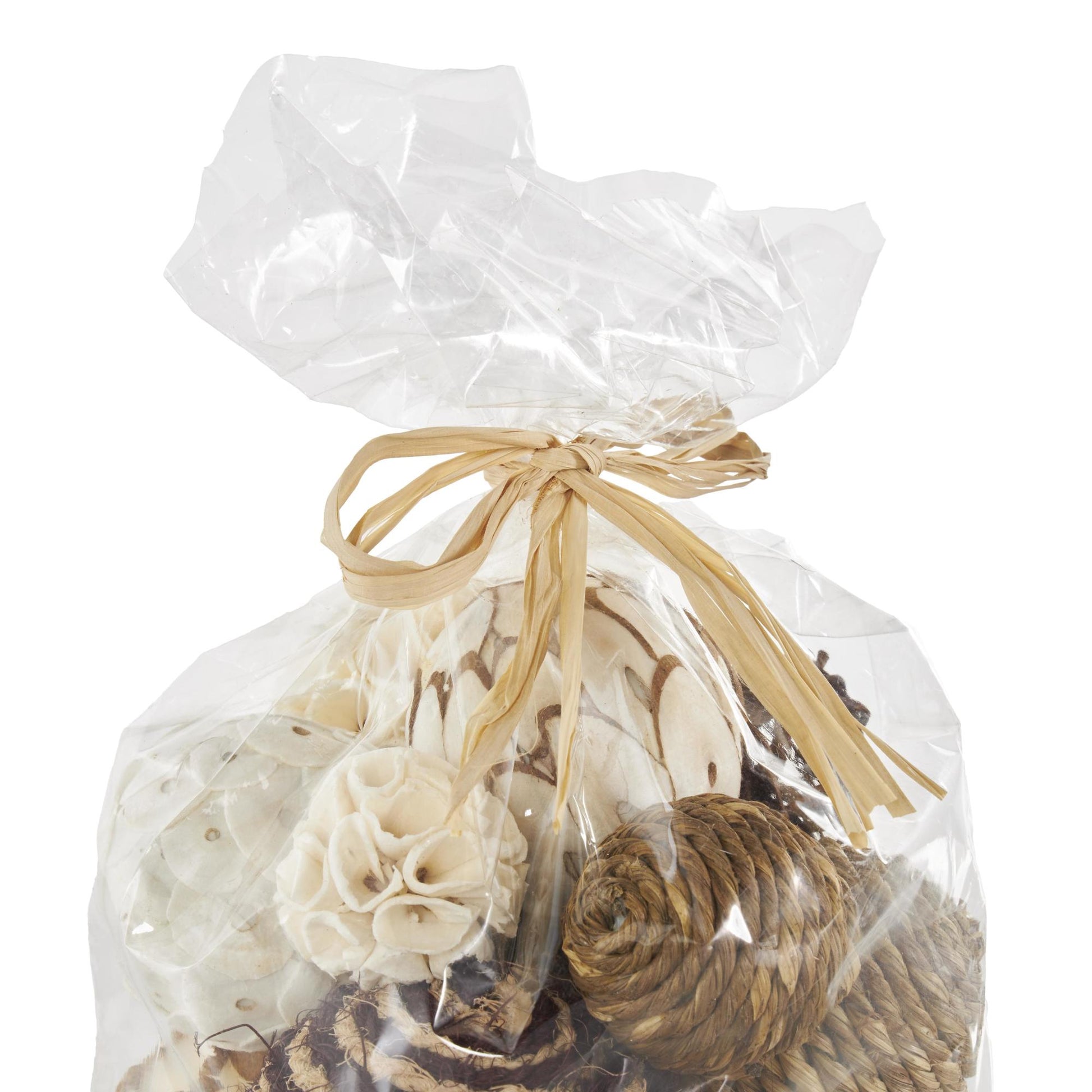 Set of 3 Gray Dried Plant Handmade Decorative Orbs & Vase Filler with Varying Designs