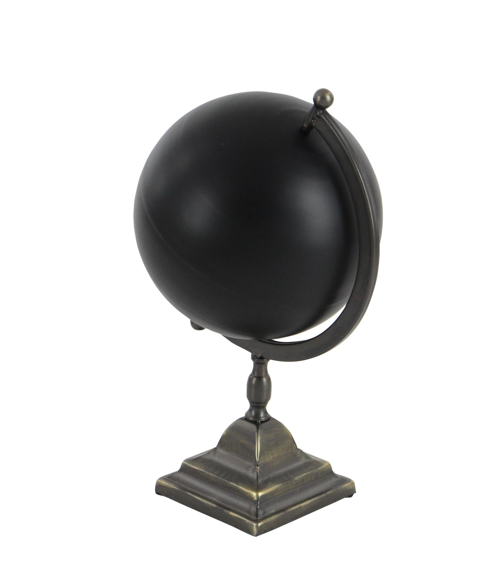 Black Metal Educational Globe