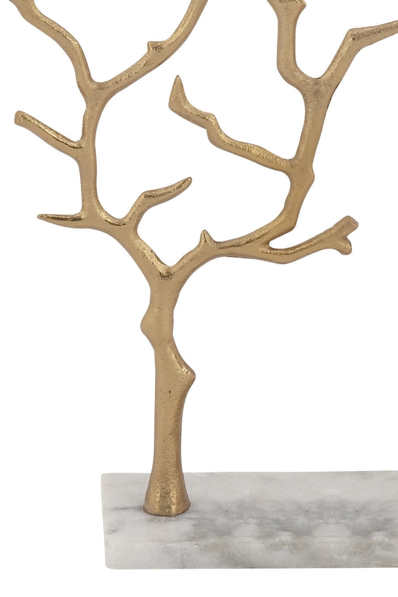 Tree Marble Display Jewelry Stand with Rectangular Base