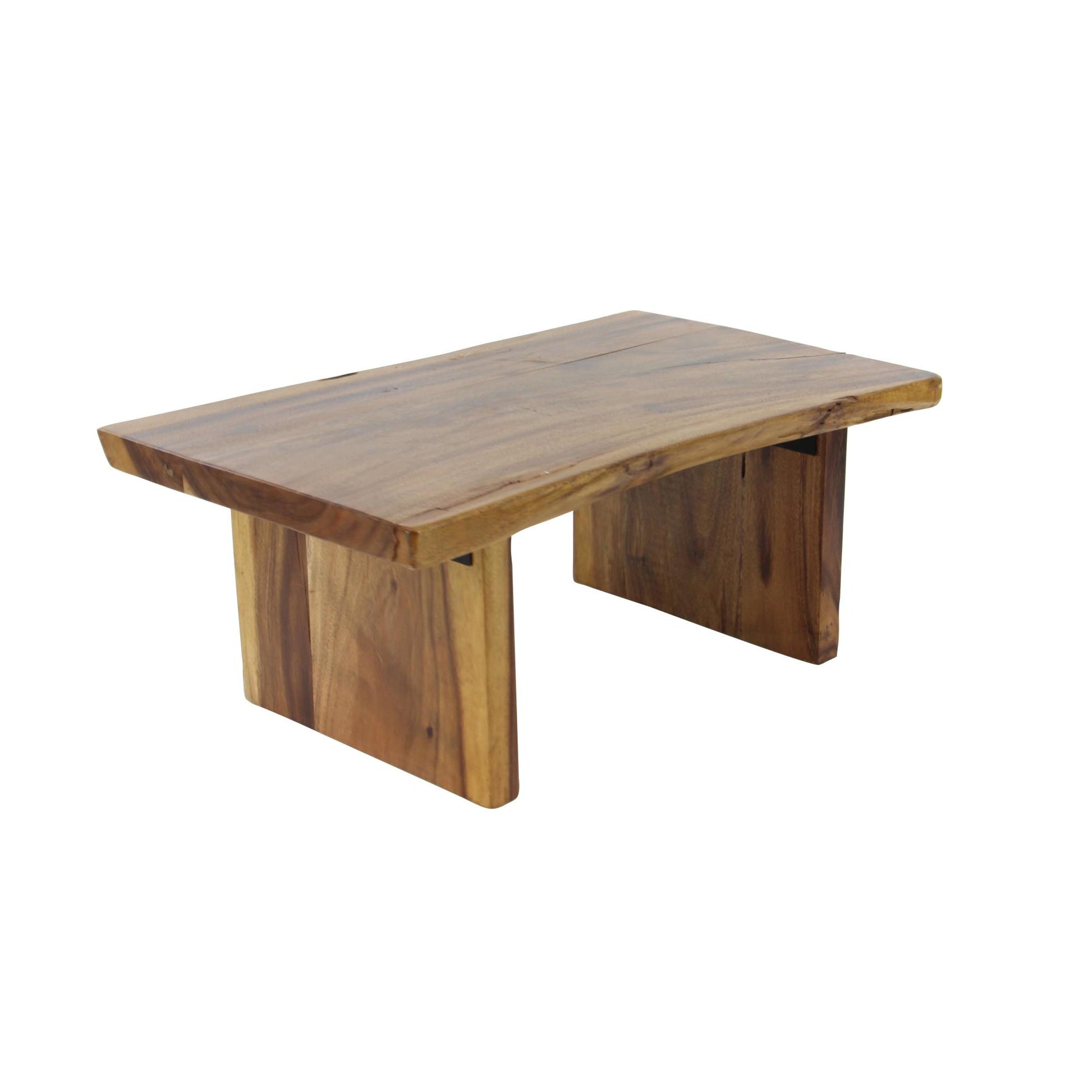 Brown Suar Wood Handmade Rectangle Living Room Coffee Table