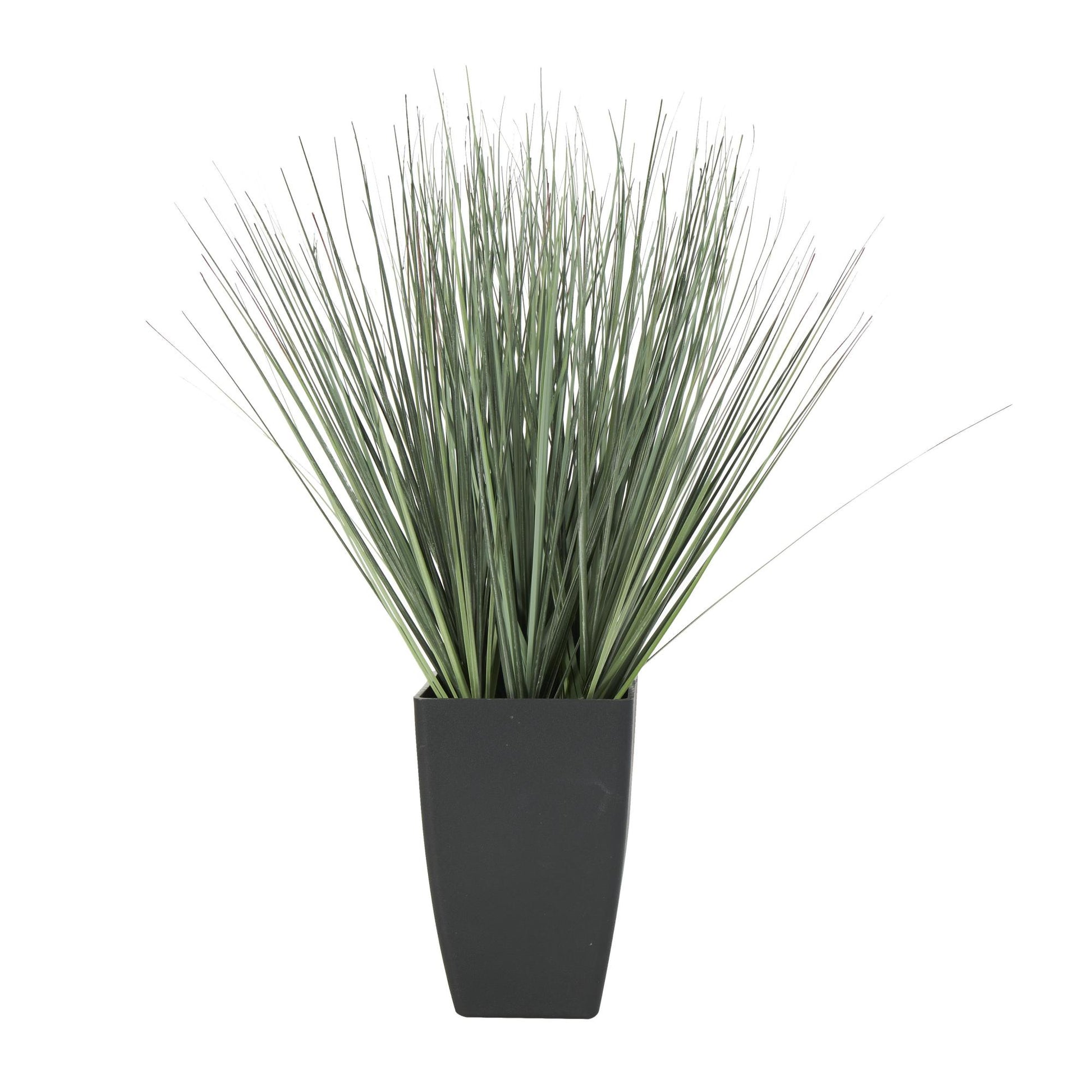 Onion Grass Green Faux Foliage Indoor Outdoor Artificial Plant with Black Plastic Pot