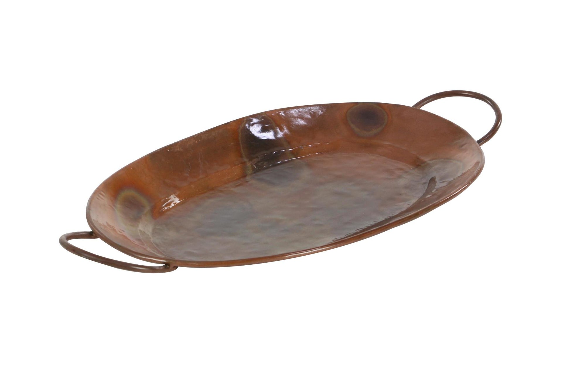 Set of 3 Copper Metal Living Room Decor Tray