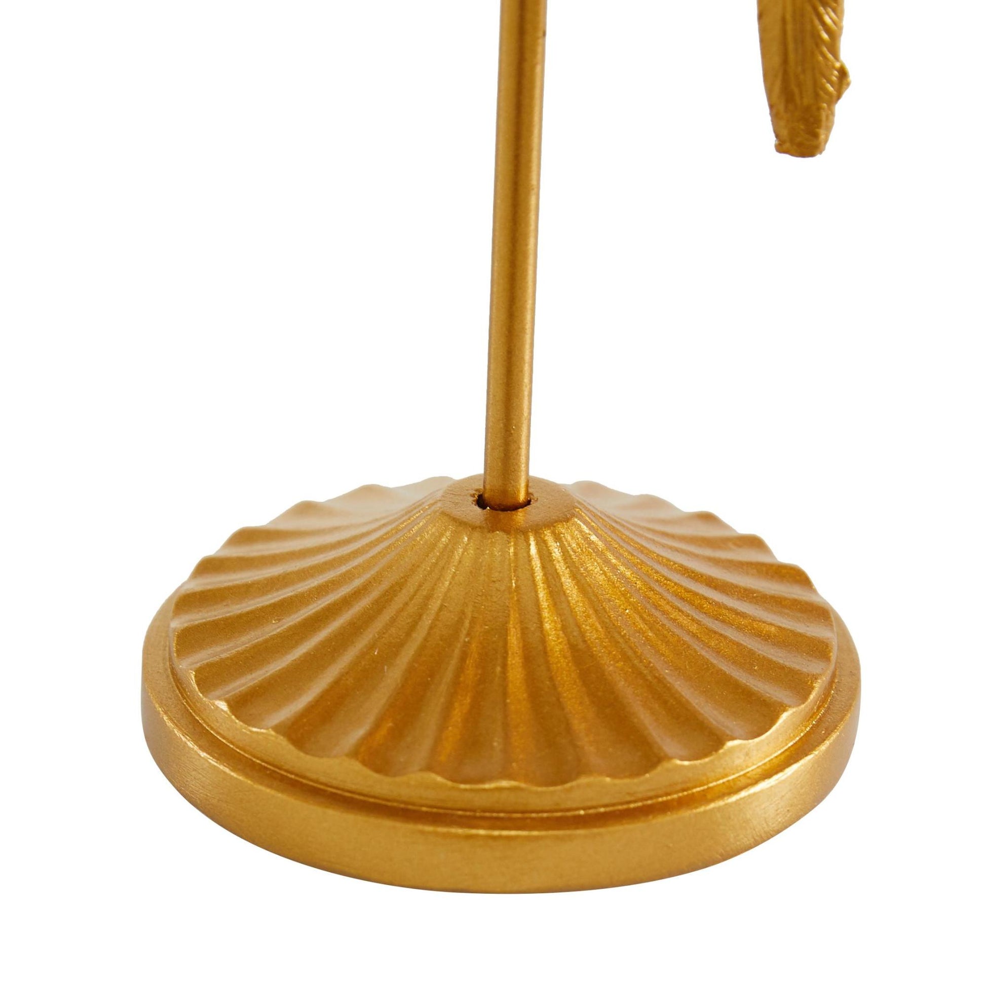 Parrot Gold Polyresin Decorative Sculpture