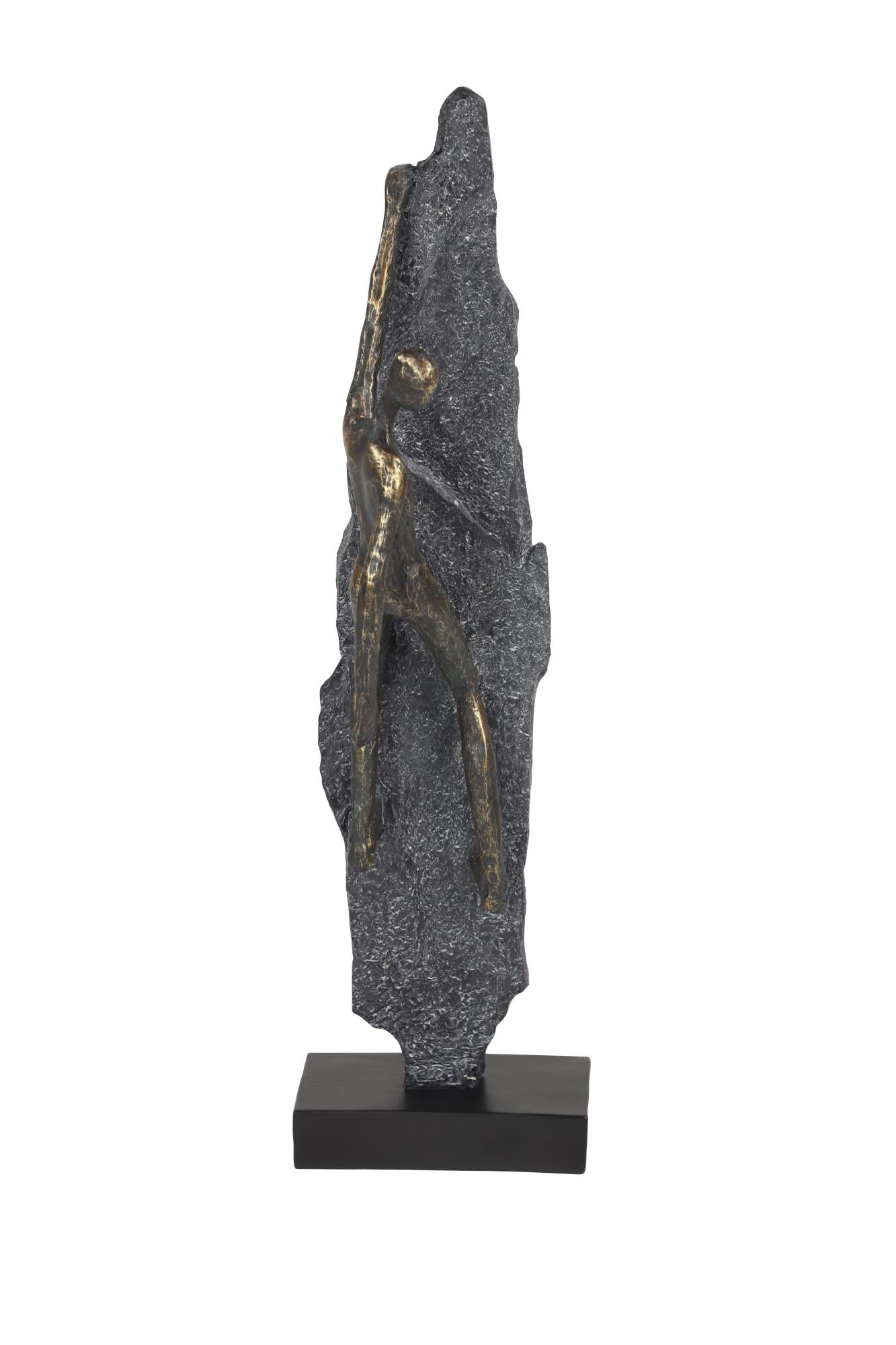 People Bronze Polystone Climbing Decorative Sculpture
