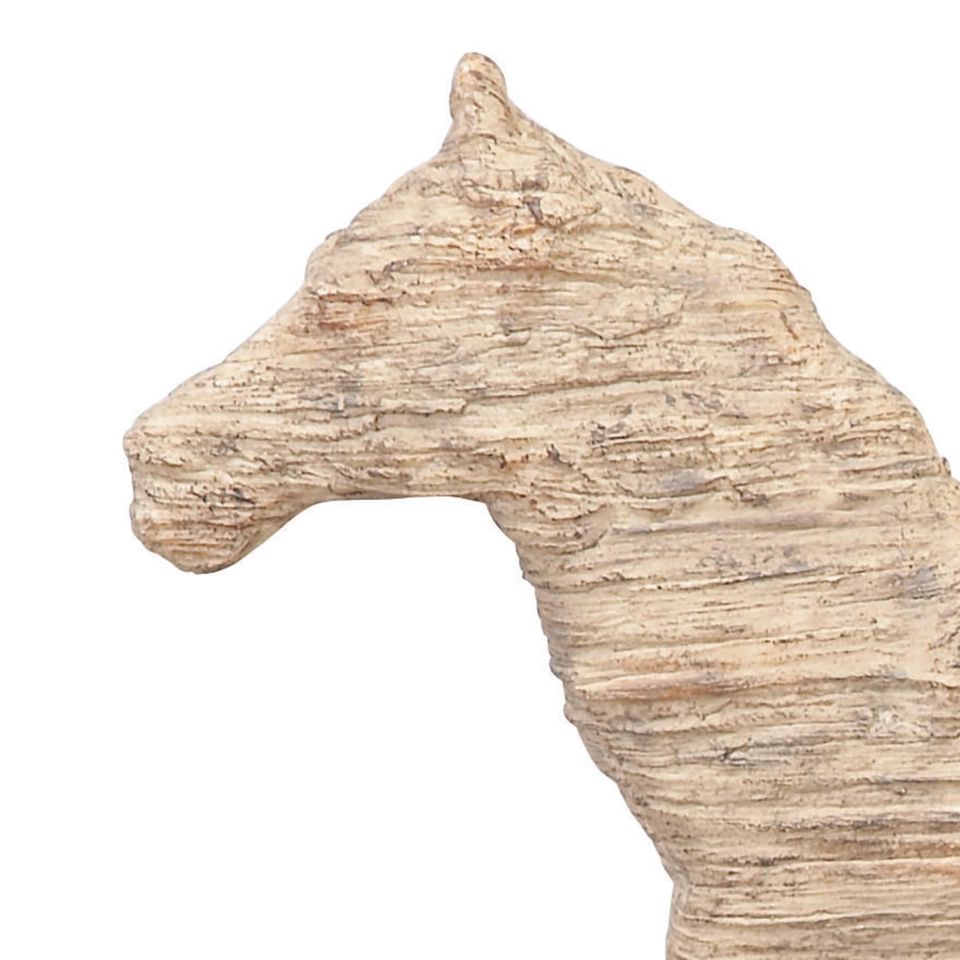 Horse Beige Polystone Decorative Sculpture