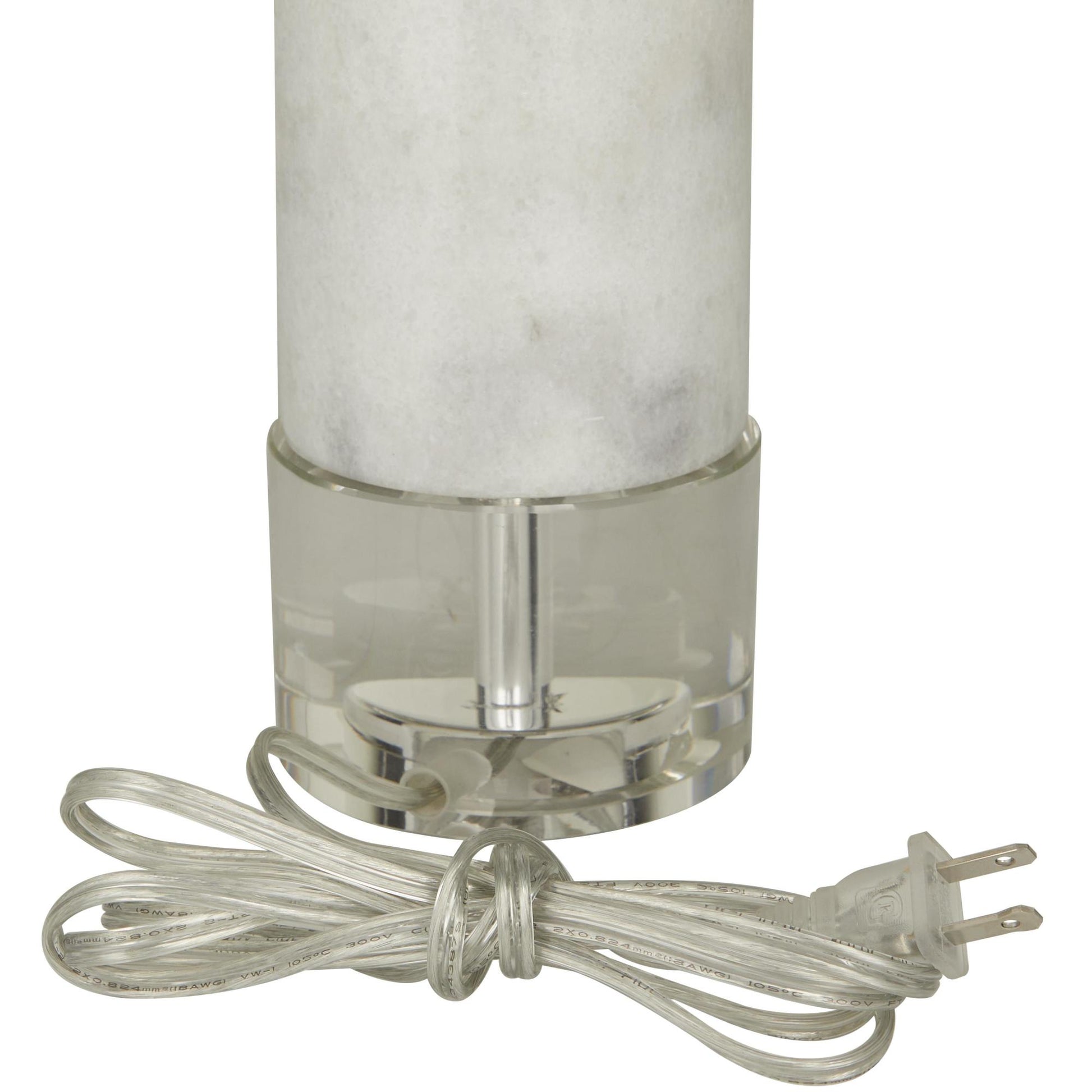Marble Slender Stand Room Table Lamp with Drum Shade
