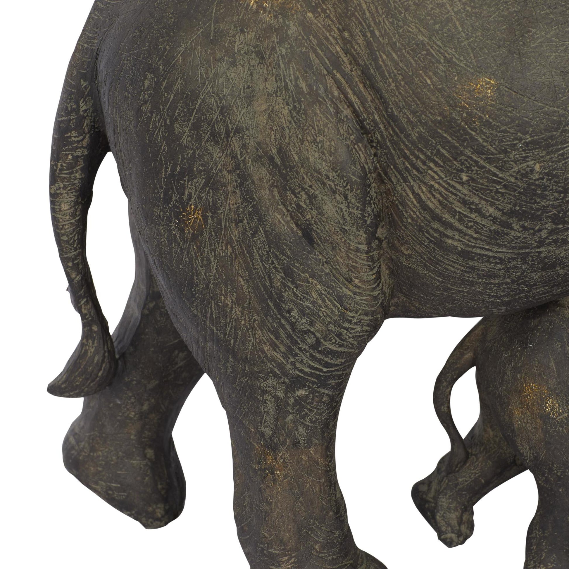 Elephant Gray Polystone Decorative Sculpture