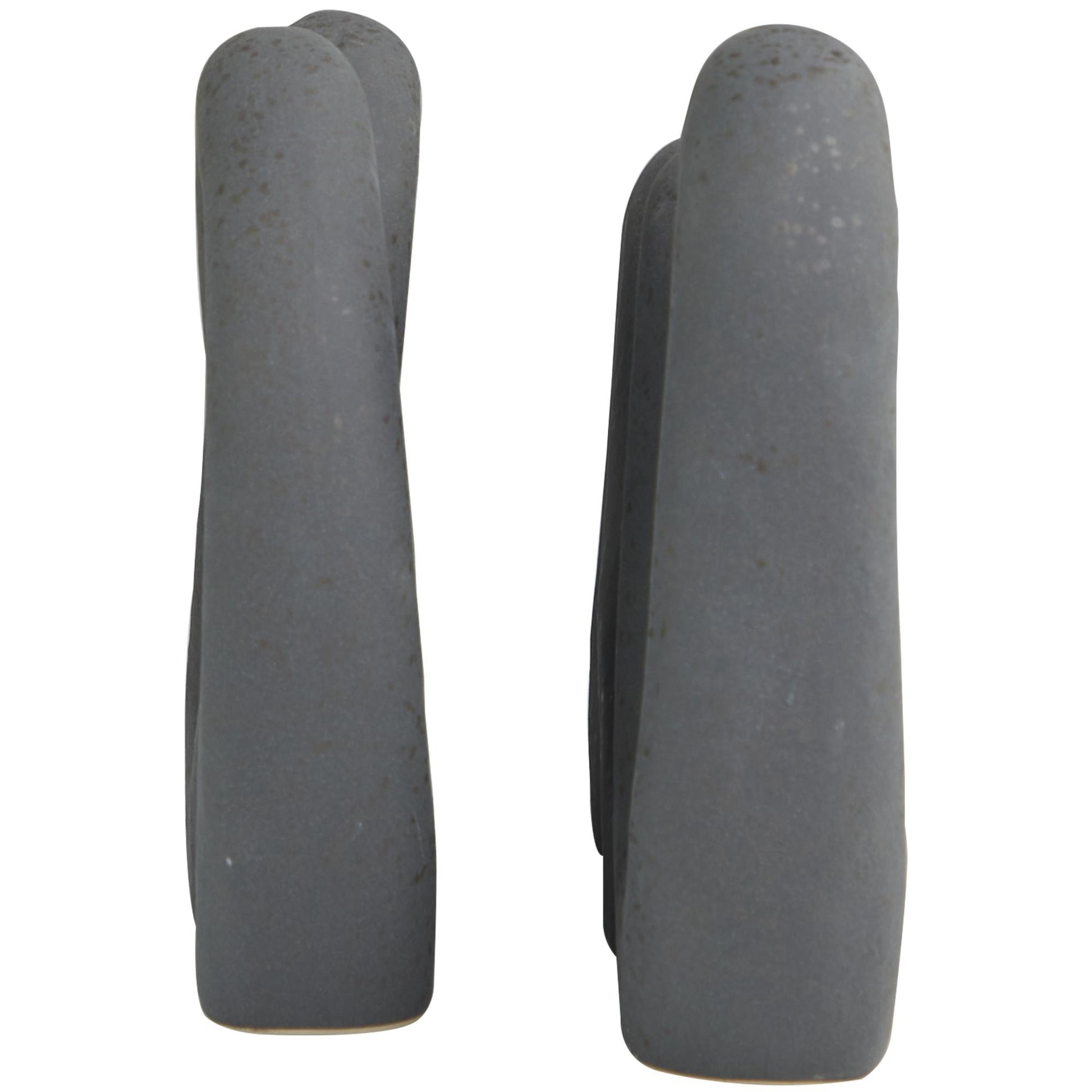 CosmoLiving by Cosmopolitan Set of 2 Abstract Black Ceramic Linked Decorative Sculpture