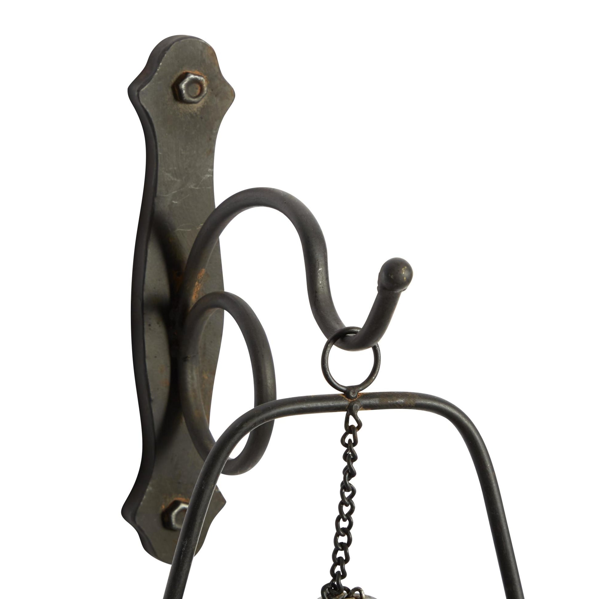 Brown Metal Suspended Pillar Lantern Indoor Outdoor Wall Sconce