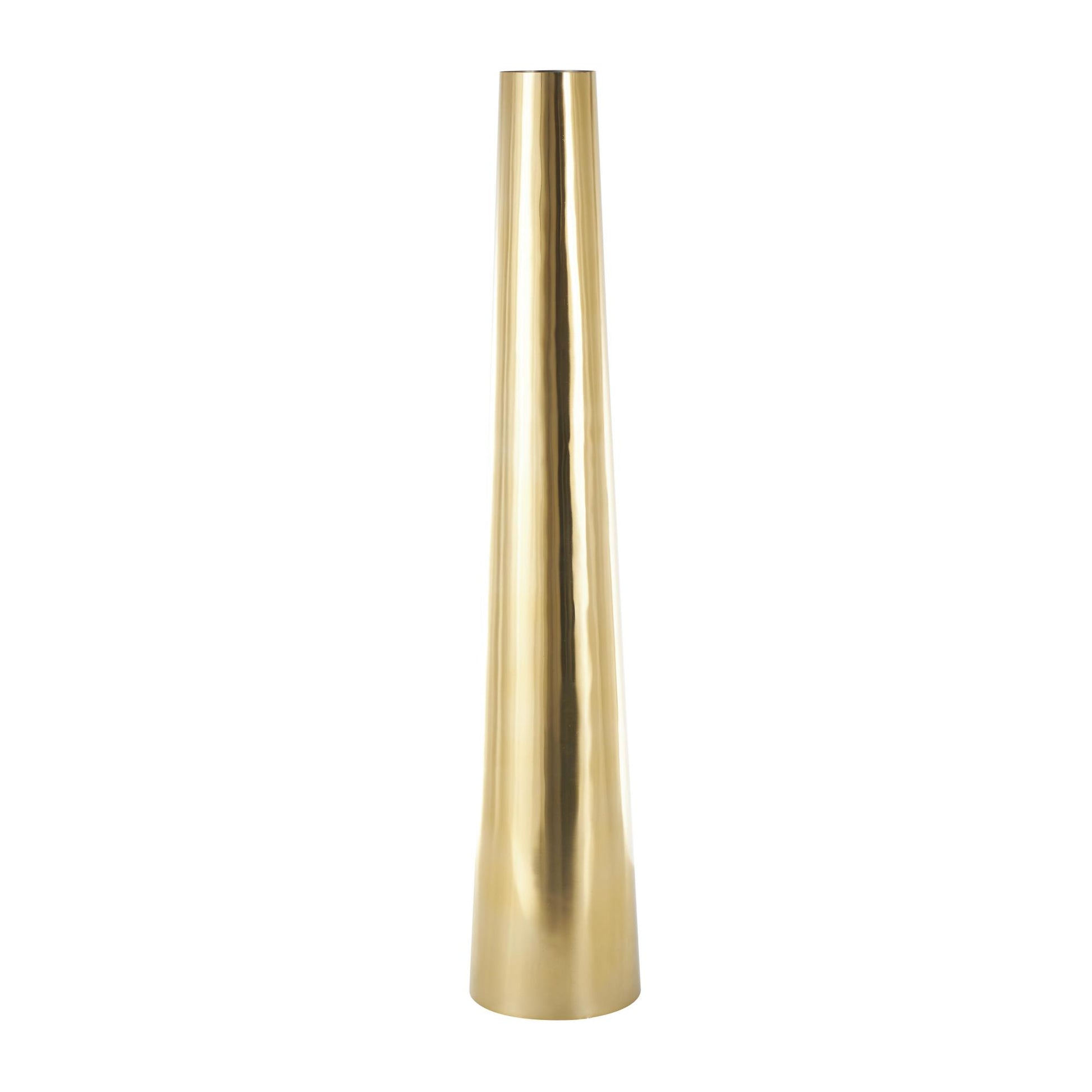 Aluminum Metal Decorative Vase 9" x 9" x 31"