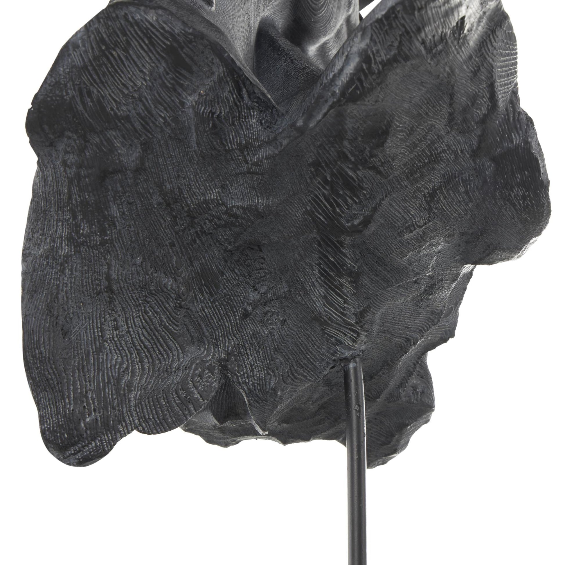 Horse Black Resin Bust Inspired Decorative Sculpture with Black Stand