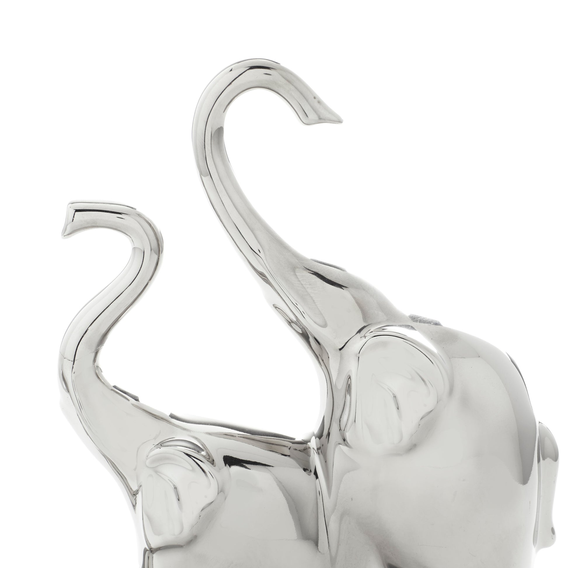 Elephant Silver Ceramic Decorative Sculpture