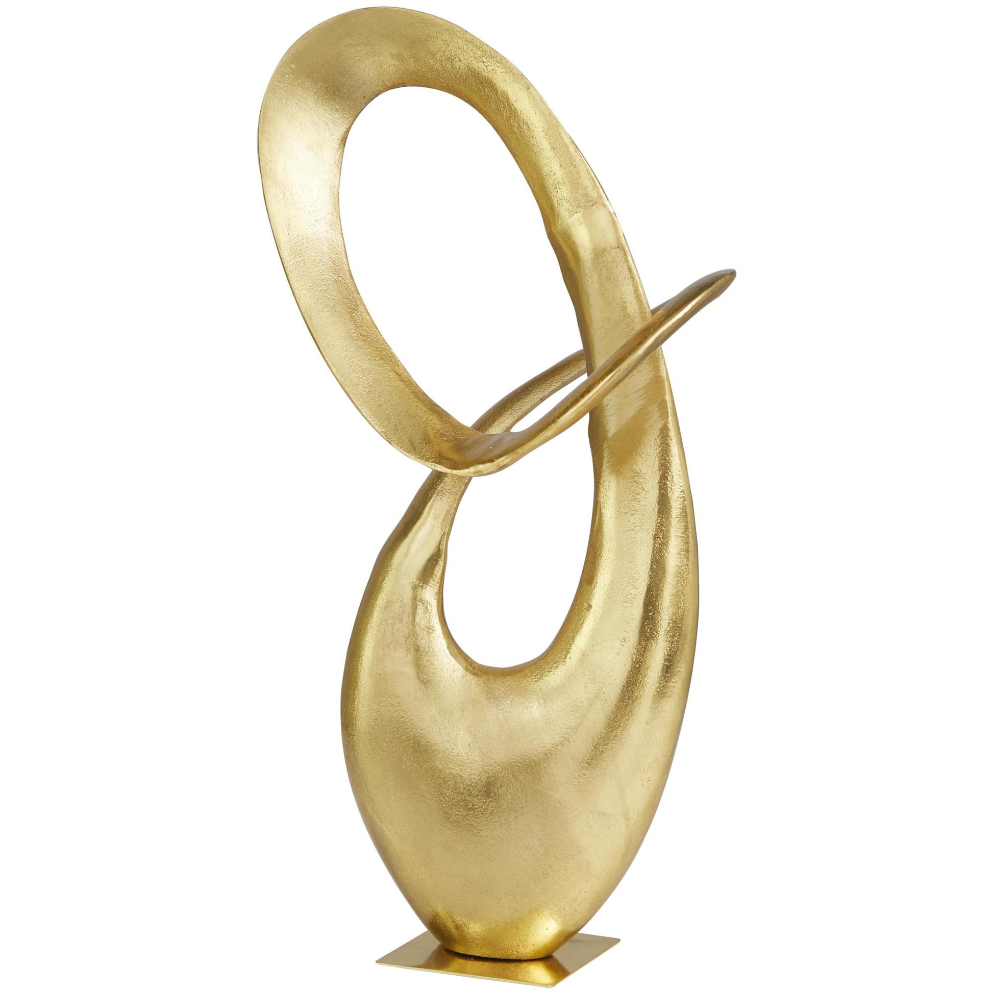 Abstract Aluminum Metal Decorative Sculpture 10" x 5" x 17"