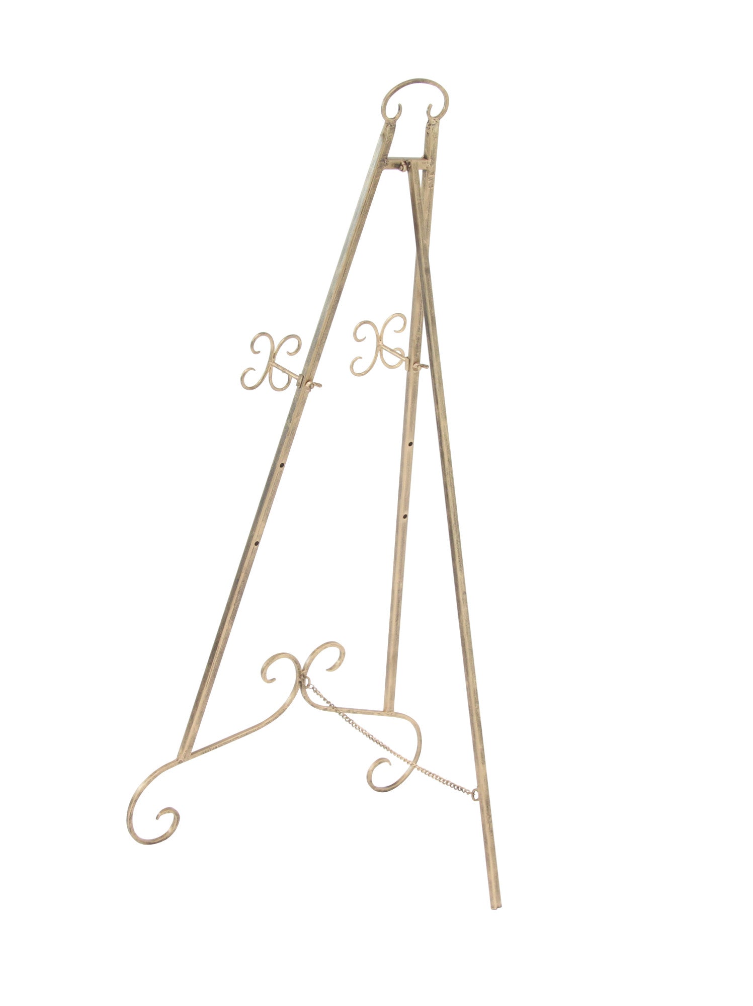 Scroll Metal Tall Adjustable Floor 3 Tier Display Easel
