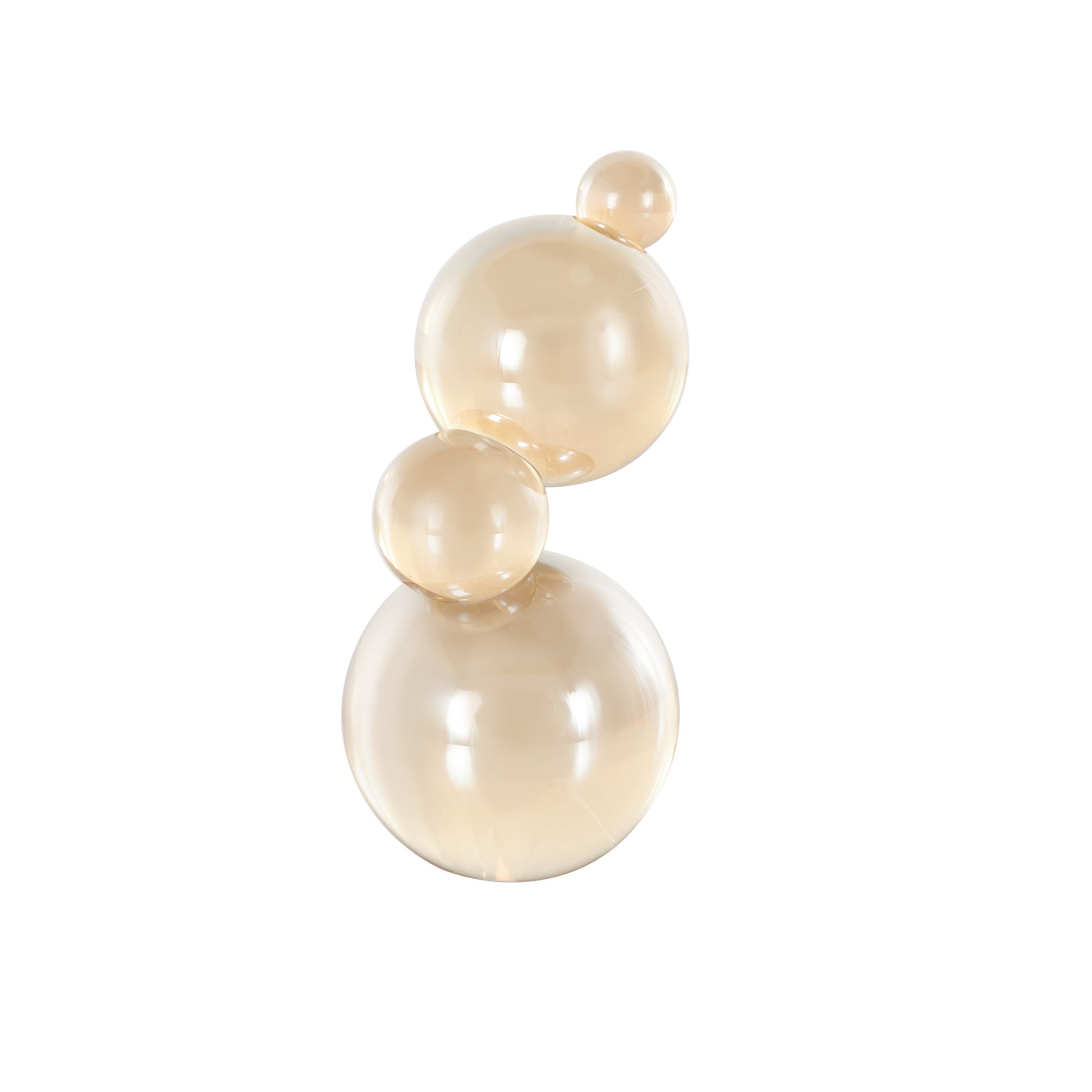 Abstract Glass Stacked Orbs Decorative Sculpture