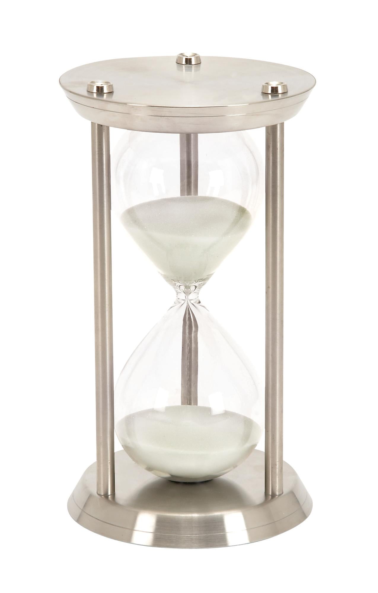 Silver Metal Hourglass Sand Hourglass Timer