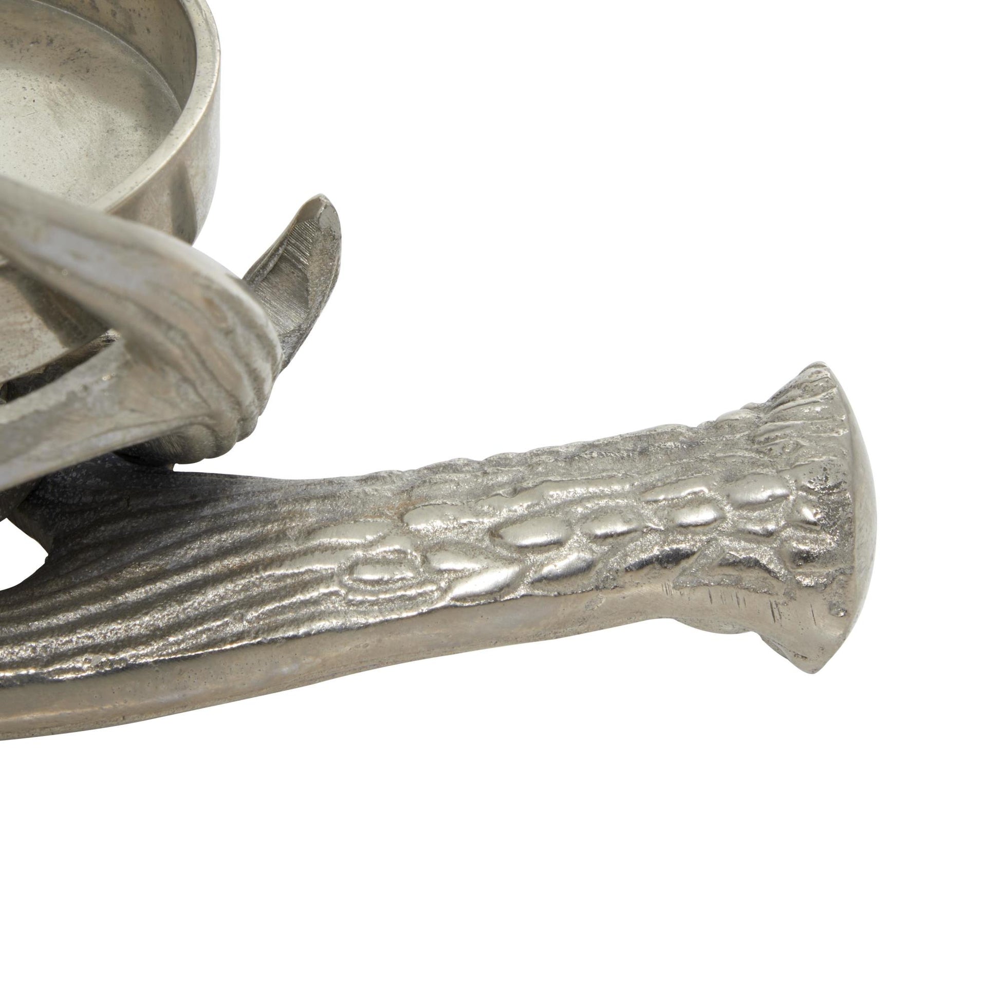 Silver Aluminum Metal Antler Decorative Candle Holder