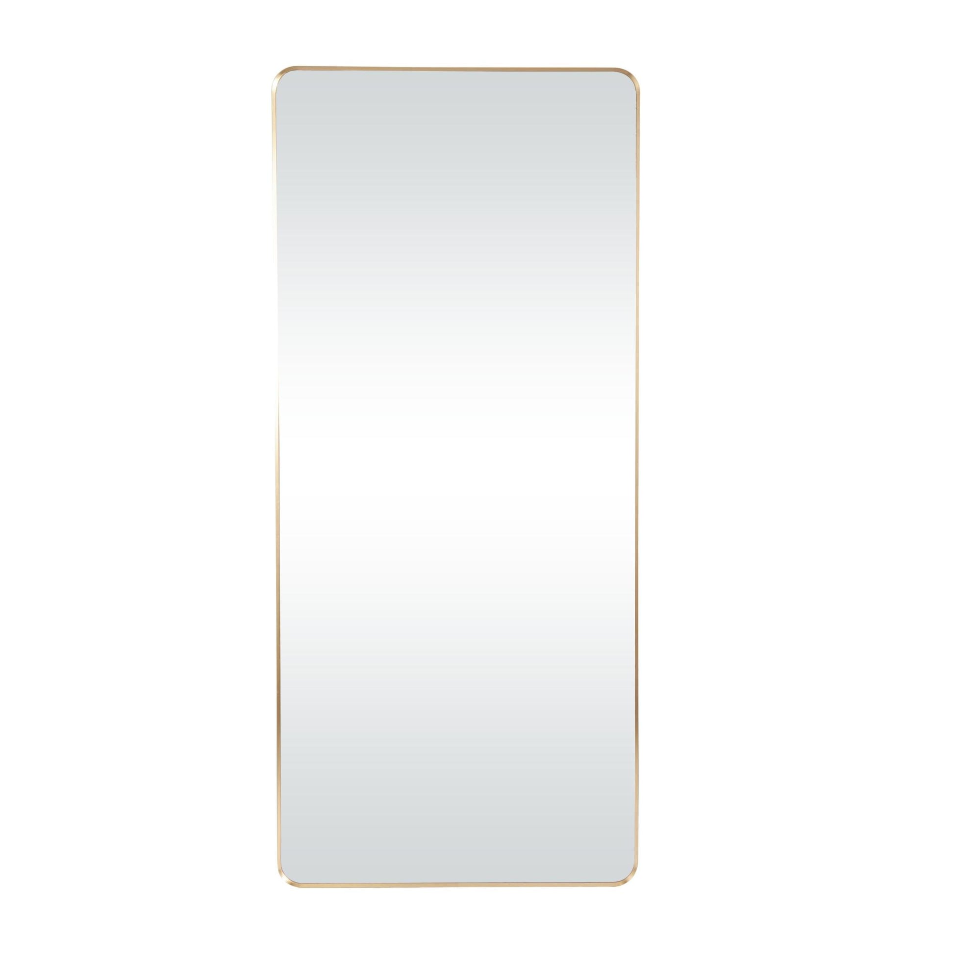 CosmoLiving by Cosmopolitan Gold Metal Room Wall Mirror with Thin Frame