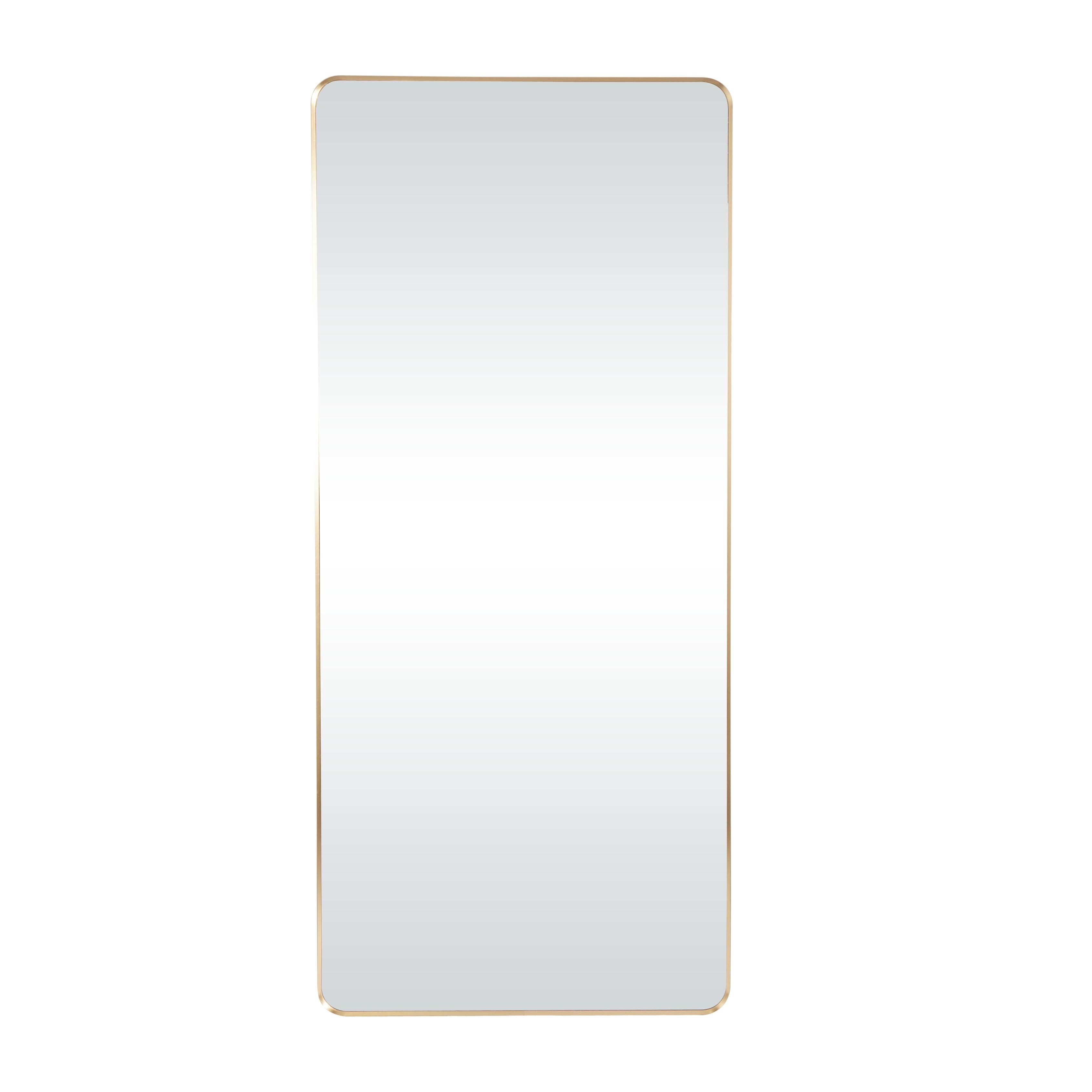 CosmoLiving by Cosmopolitan Gold Metal Room Wall Mirror with Thin Frame