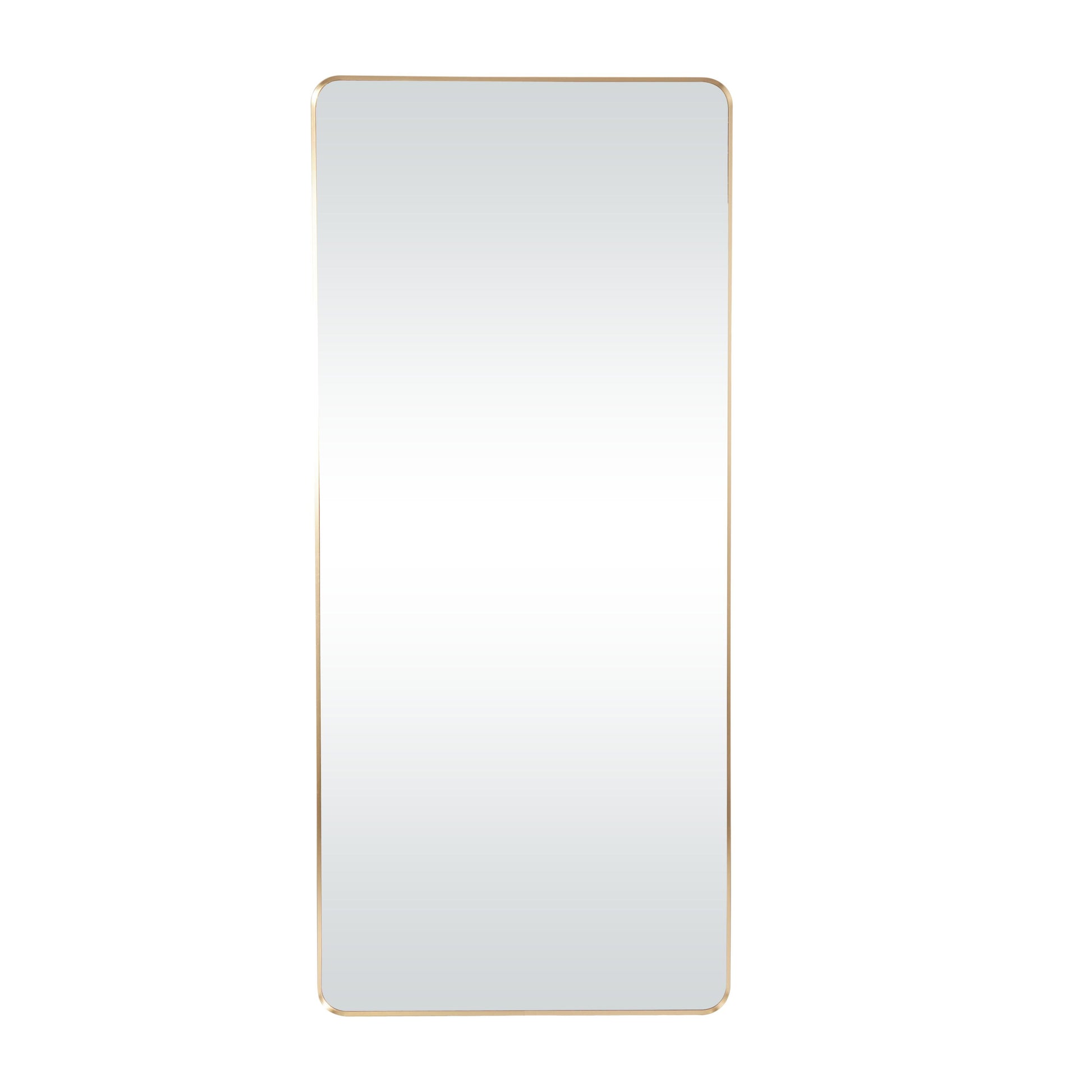 CosmoLiving by Cosmopolitan Gold Metal Room Wall Mirror with Thin Frame