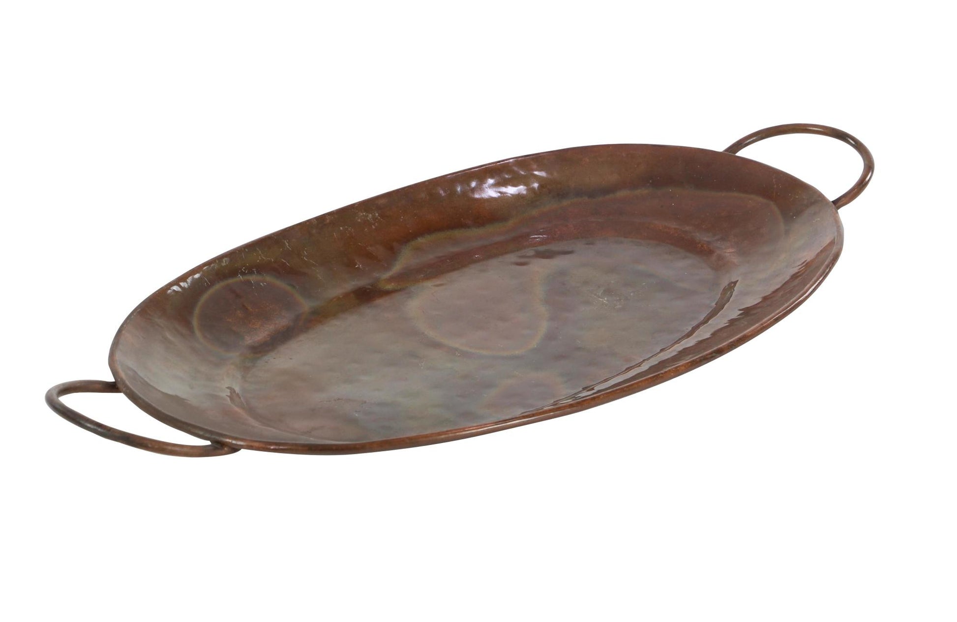Set of 3 Copper Metal Living Room Decor Tray