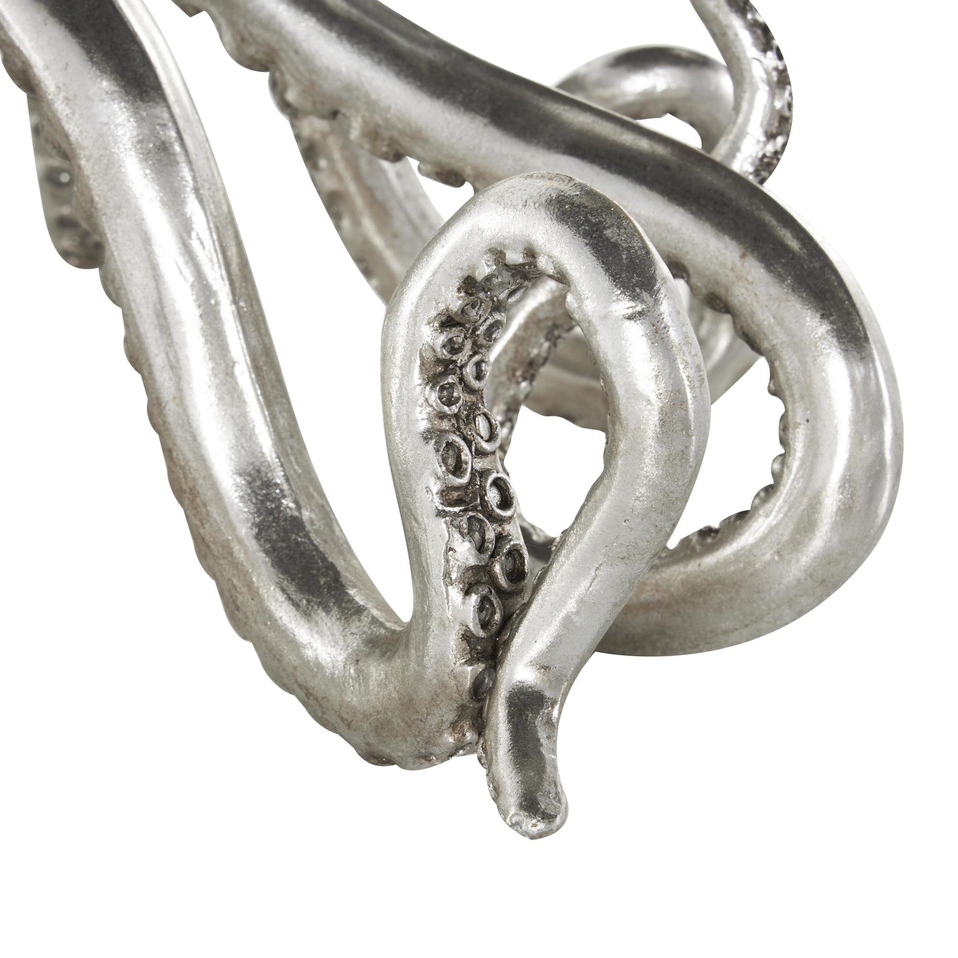 Octopus Silver Resin Laying Decorative Sculpture