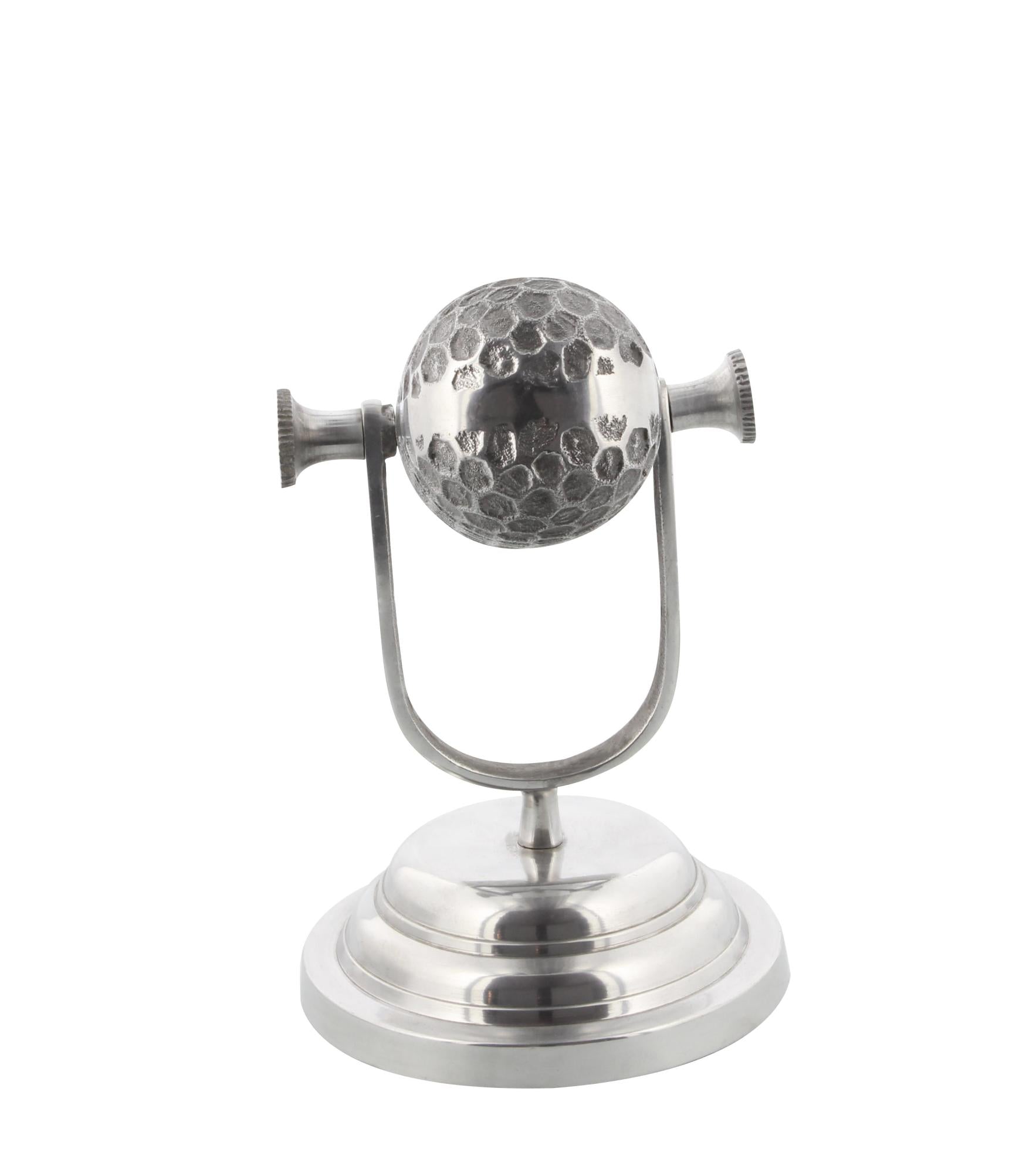 Microphone Silver Aluminum Metal Decorative Sculpture