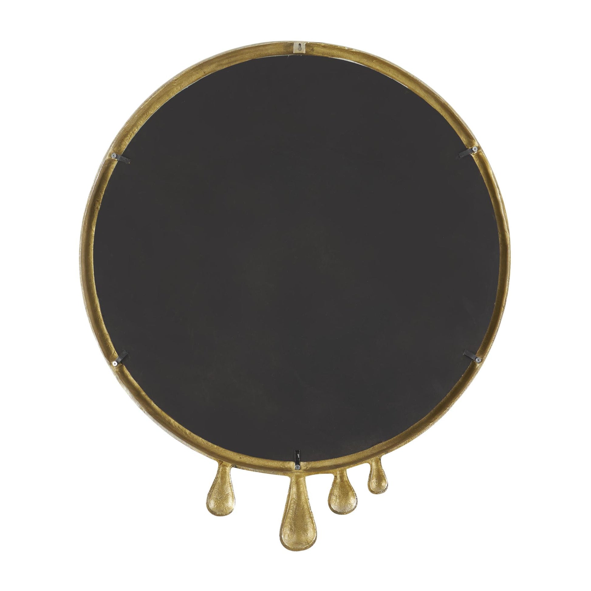 Abstract Aluminum Metal Drip Room Wall Mirror with Melting Designed Frame