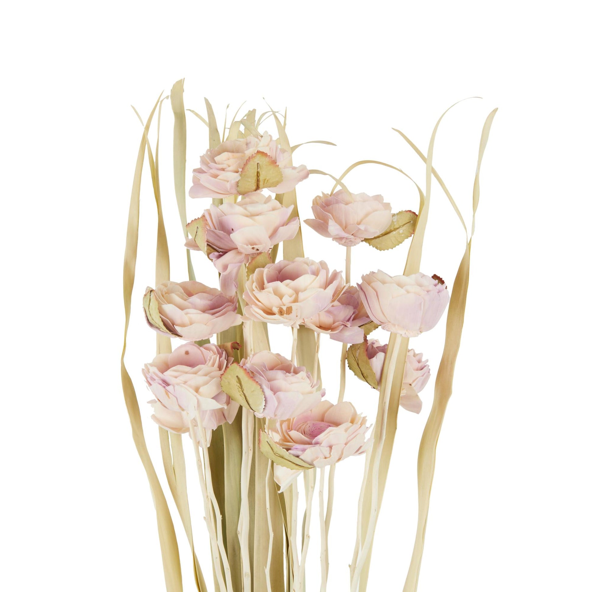 Pink Dried Plant Tall Home Decor Natural Foliage with Pink Petals