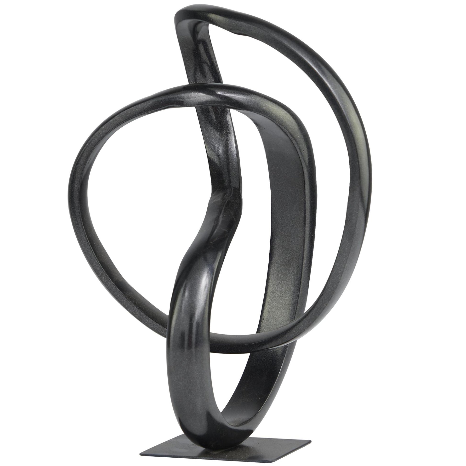 Abstract Dark Gray Aluminum Metal Decorative Sculpture