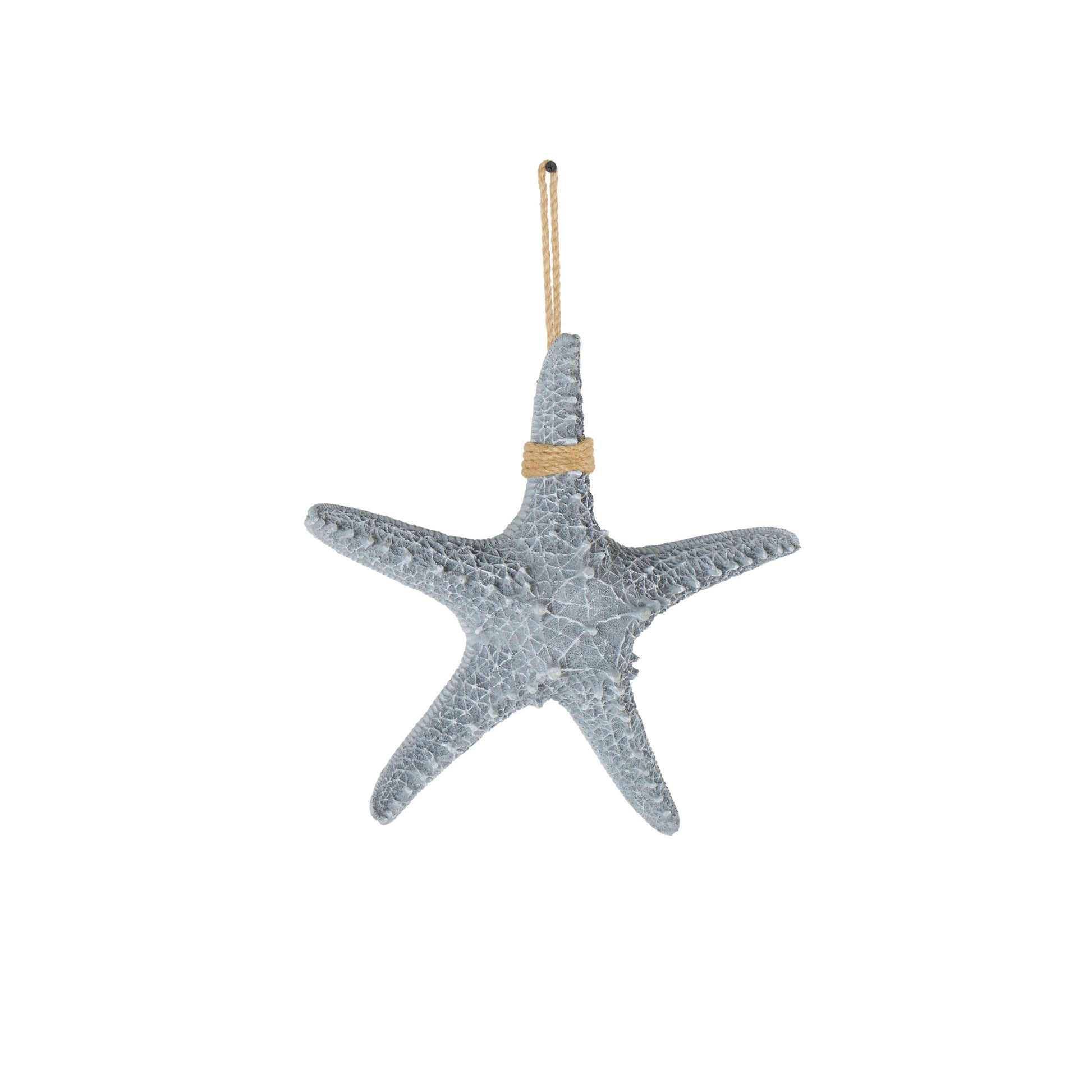 Starfish Gray Polystone Home Wall Decor with Hanging Rope