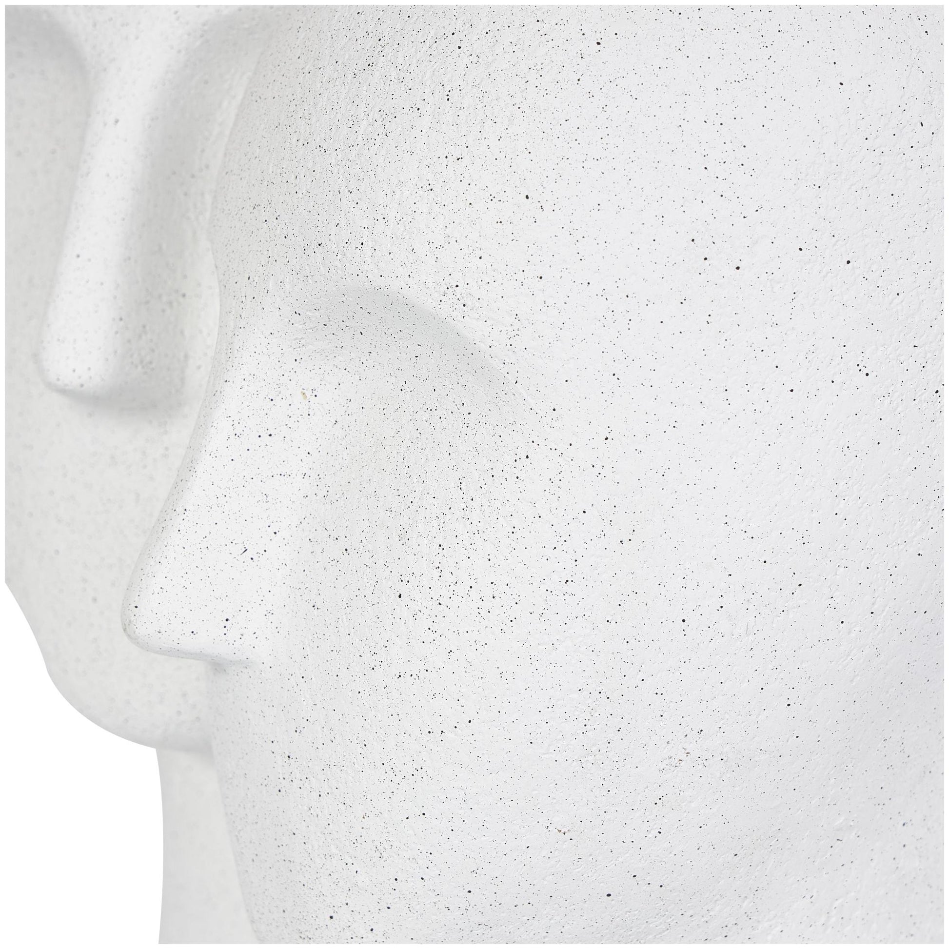 People White Polystone Head Decorative Sculpture with Speckled Detailing