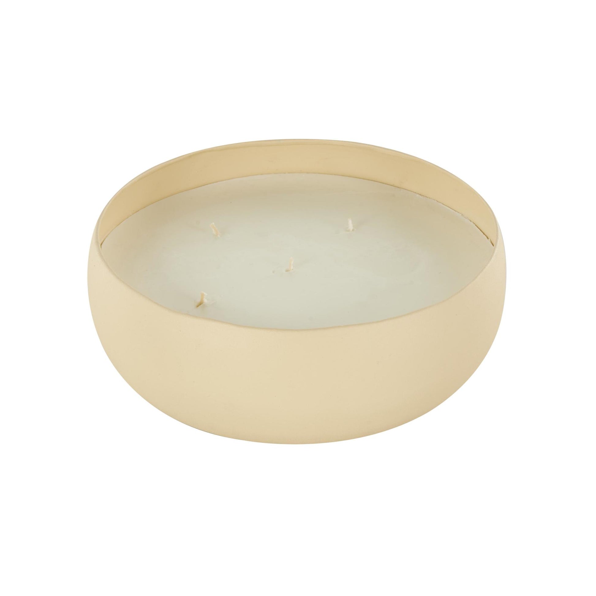 Metal Pink Blush & Poppy Scented Textured 63oz 5 Wick Decorative Candle with White Wax