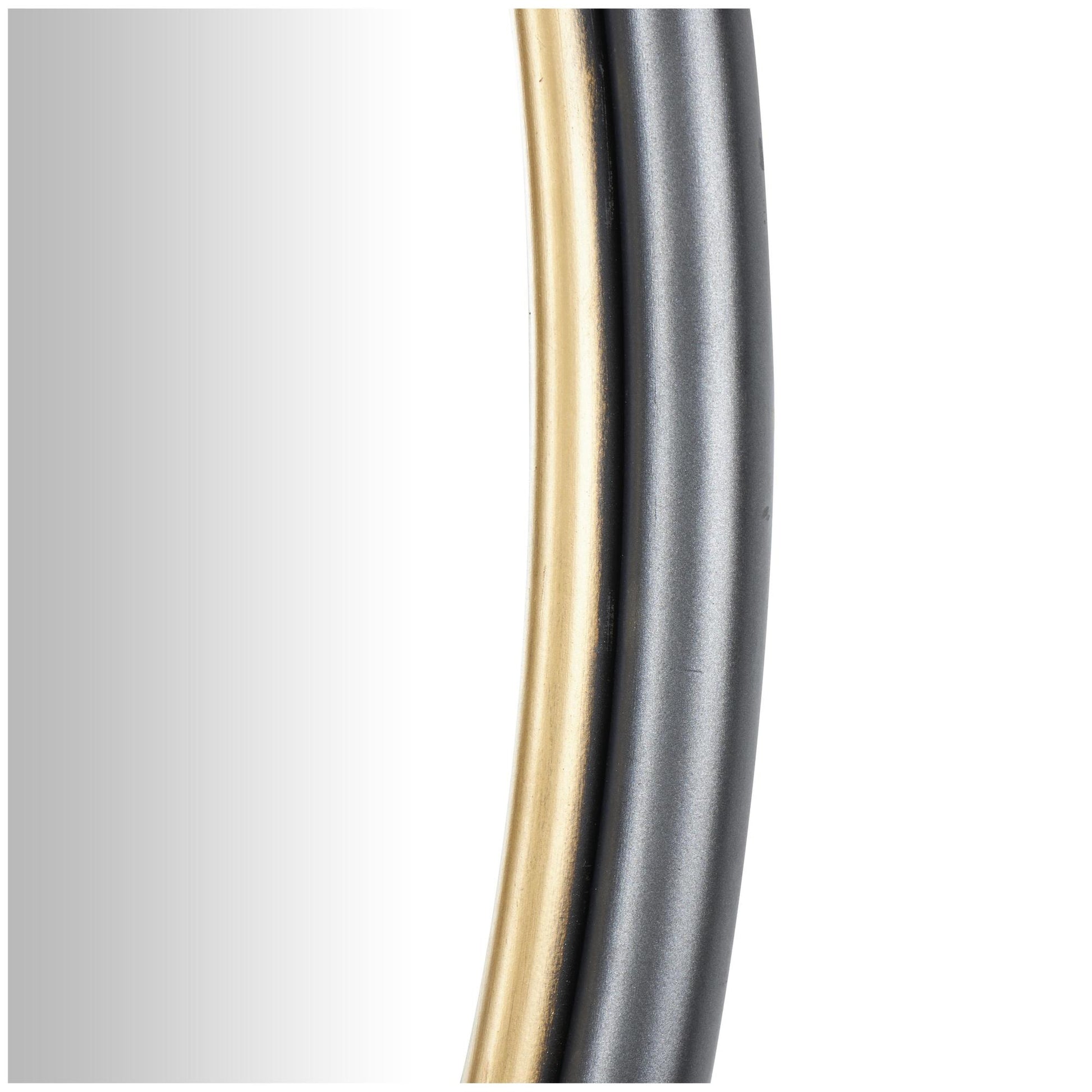Metal Room Wall Mirror with Gold Inner Frame