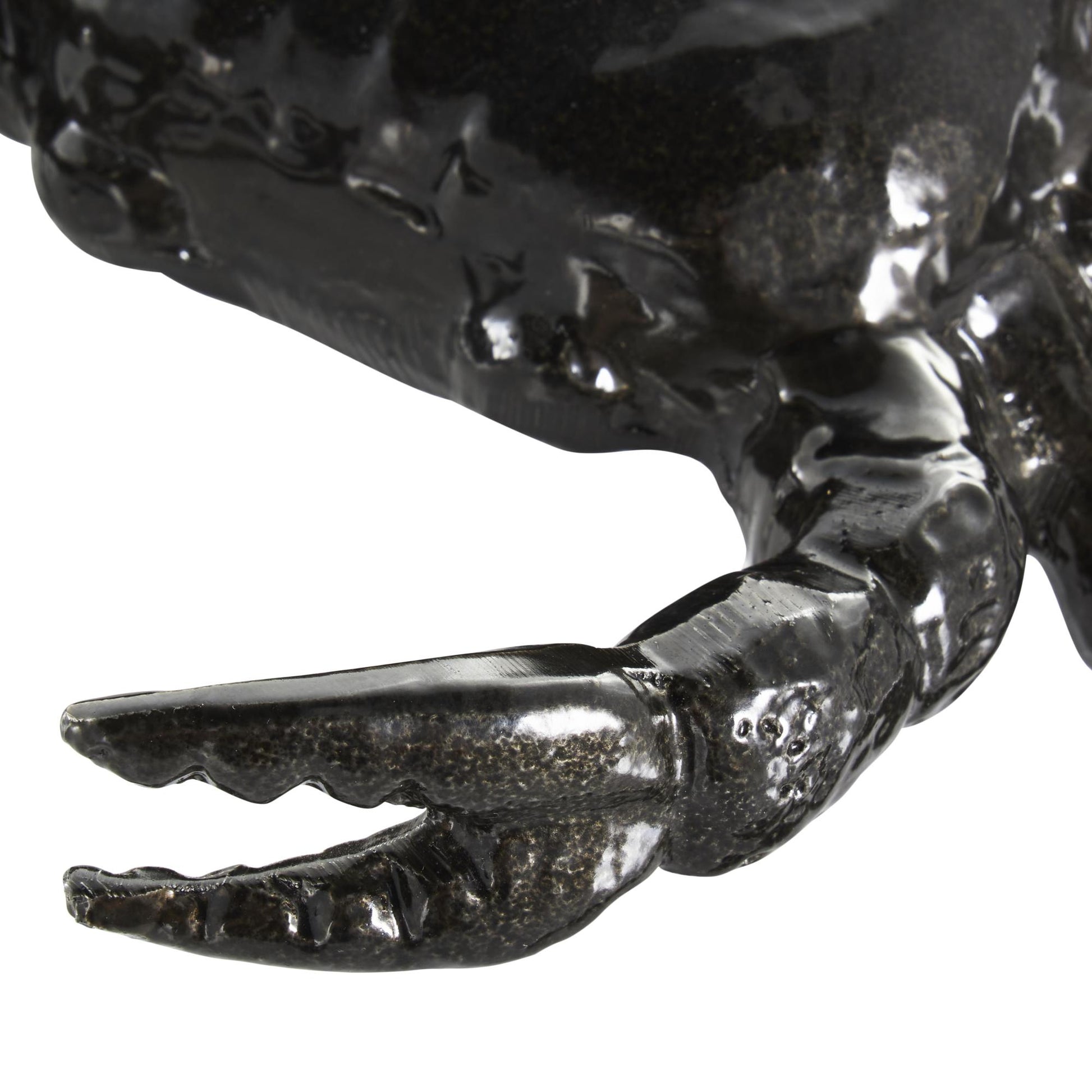 Set of 2 Crab Black Aluminum Metal Decorative Sculpture