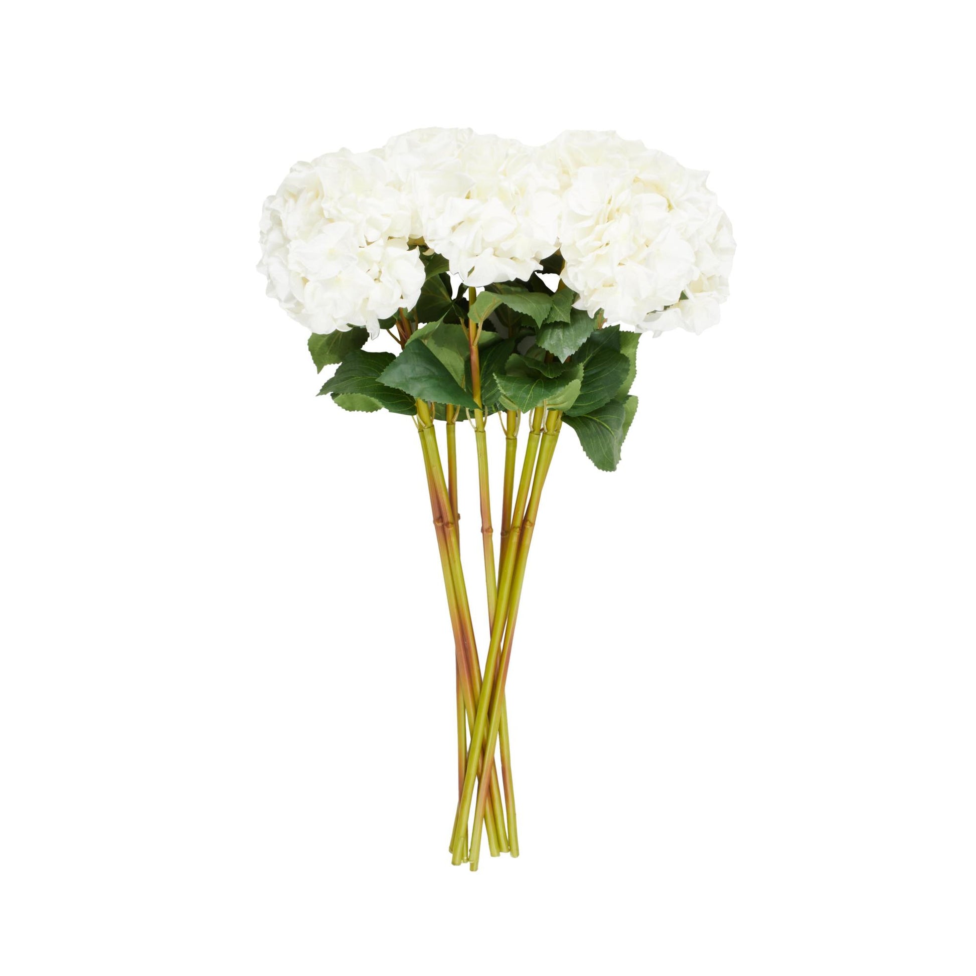 Set of 8 Hydrangea Faux Foliage Tall Indoor Outdoor Artificial Flower Stem