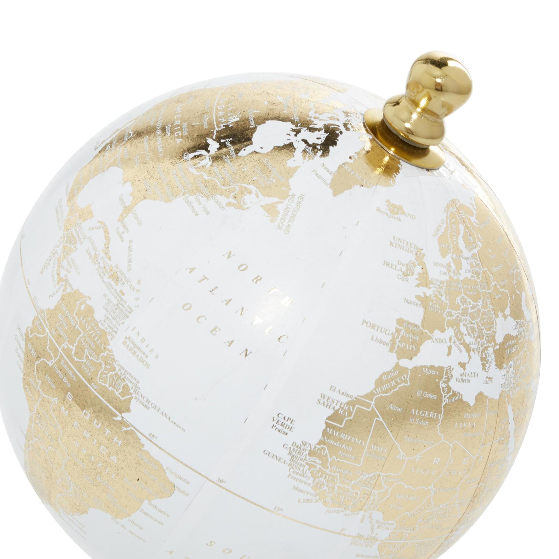World Map Aluminum Metal Educational/Geographic Earth Globe with Marble Base