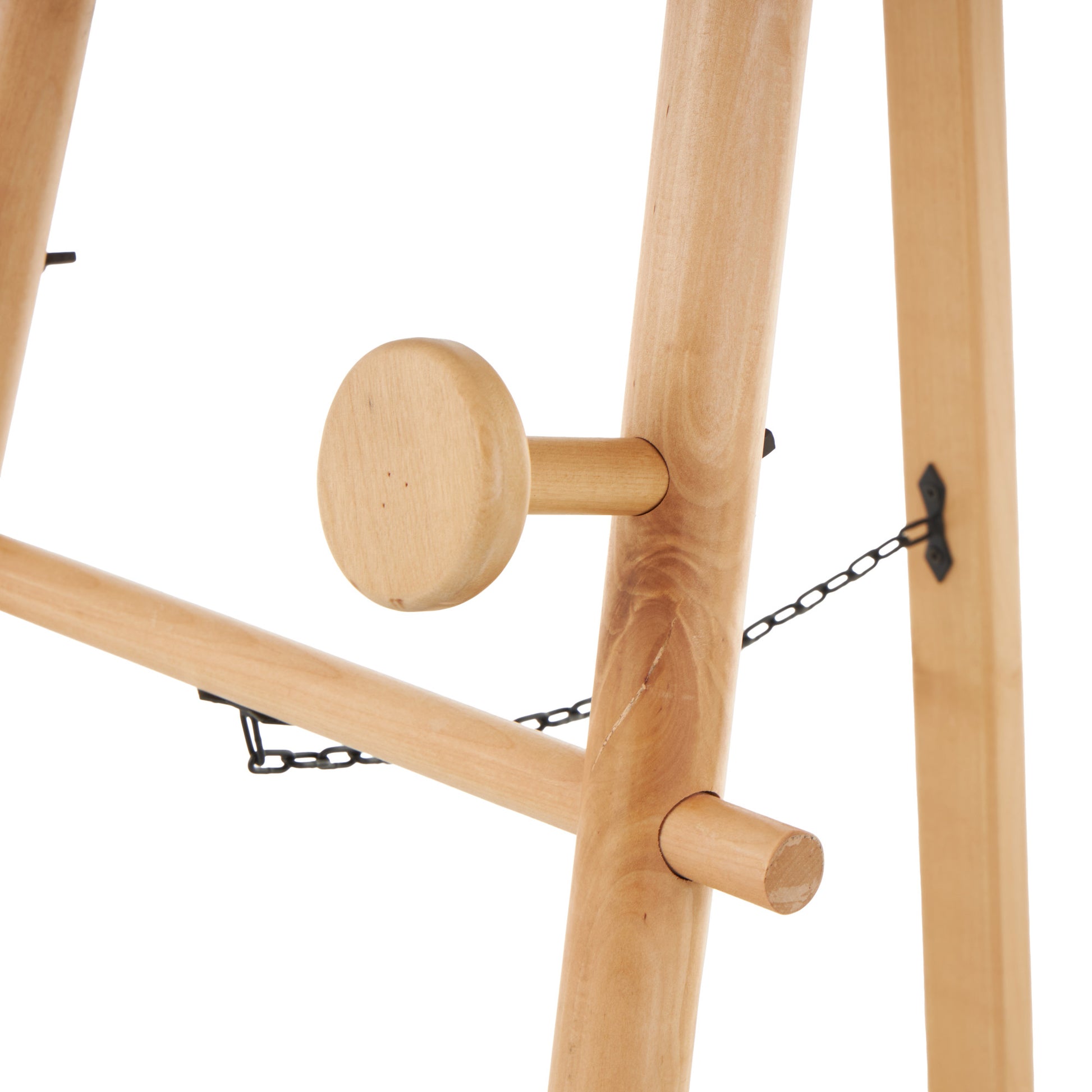 Light Brown Wood Handmade Tall Adjustable Floor 3 Tier Display Easel