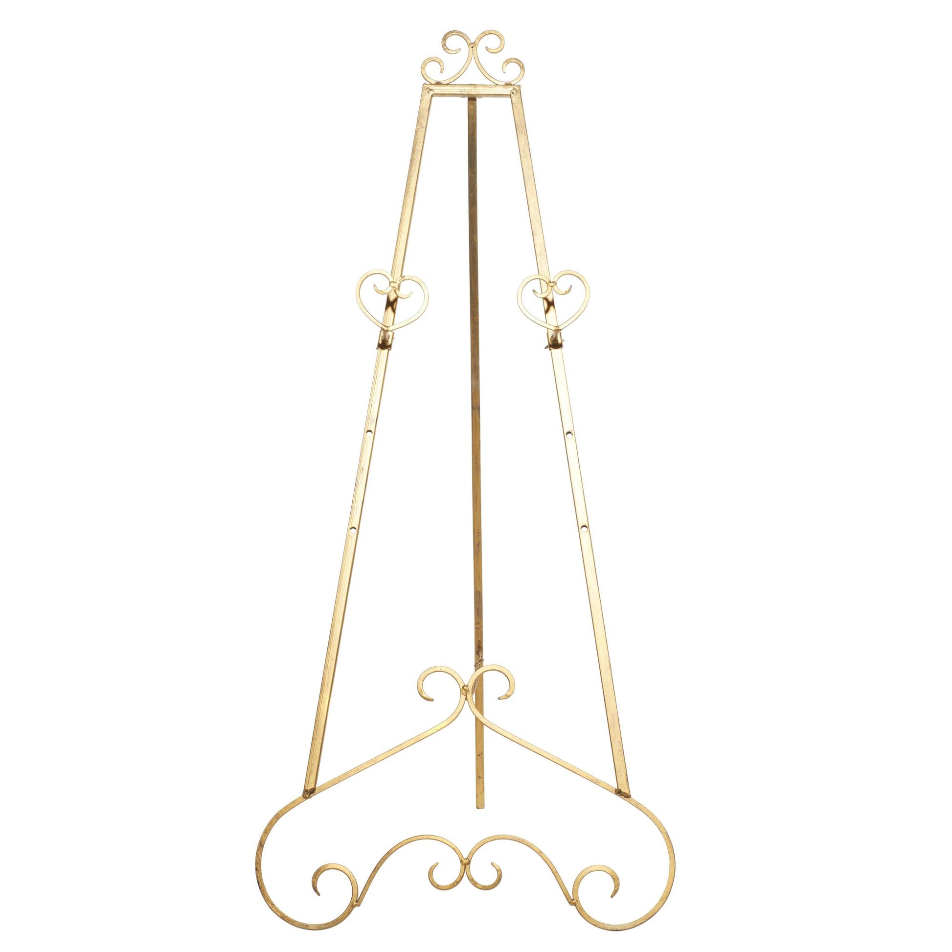 Scroll Metal Large Adjustable 3 Tier Display Easel with Chain Support