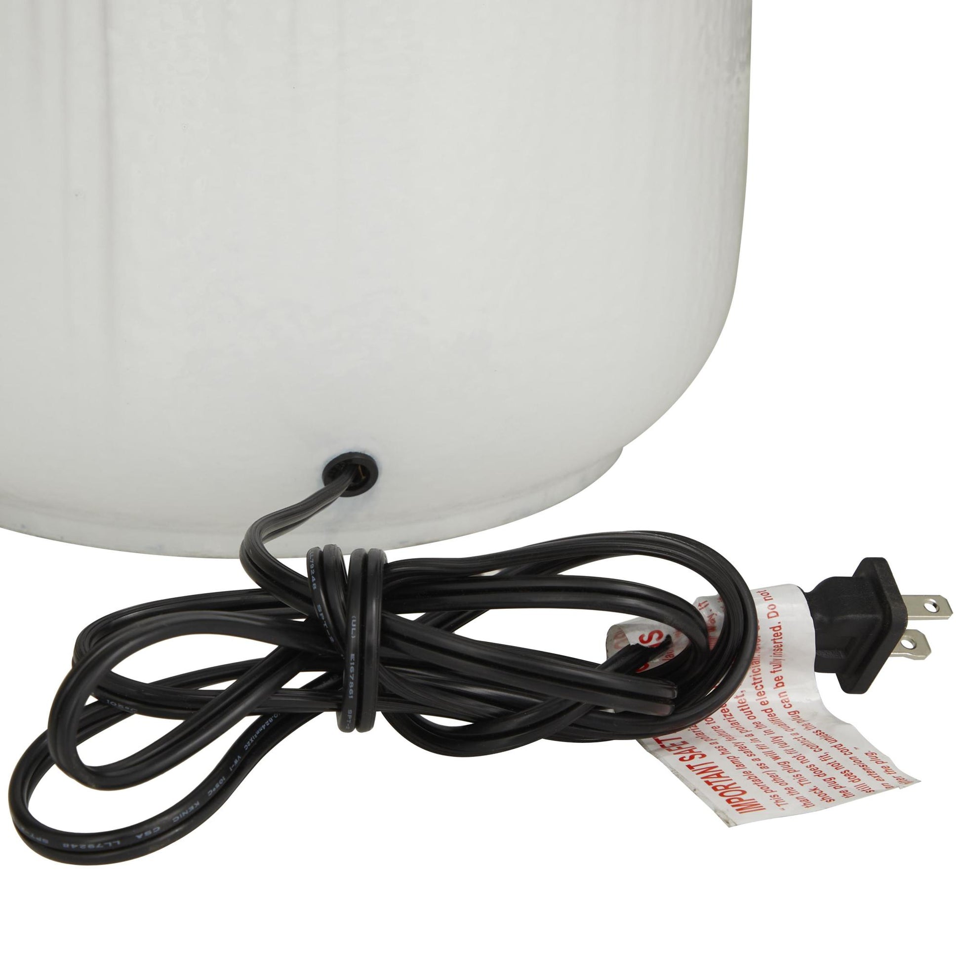 White Glass Gourd Style Base Room Table Lamp with Drum Shade