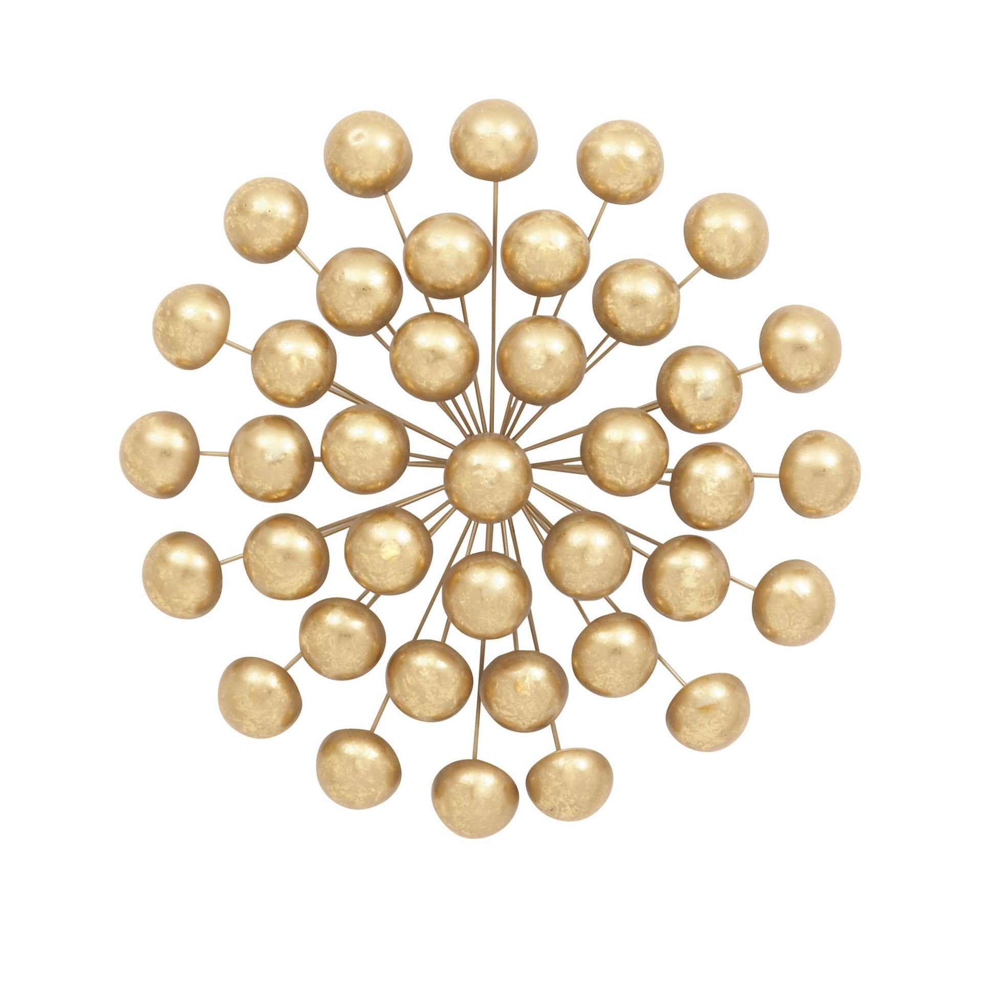 Starburst Gold Metal Home Wall Decor with Orb Detailing
