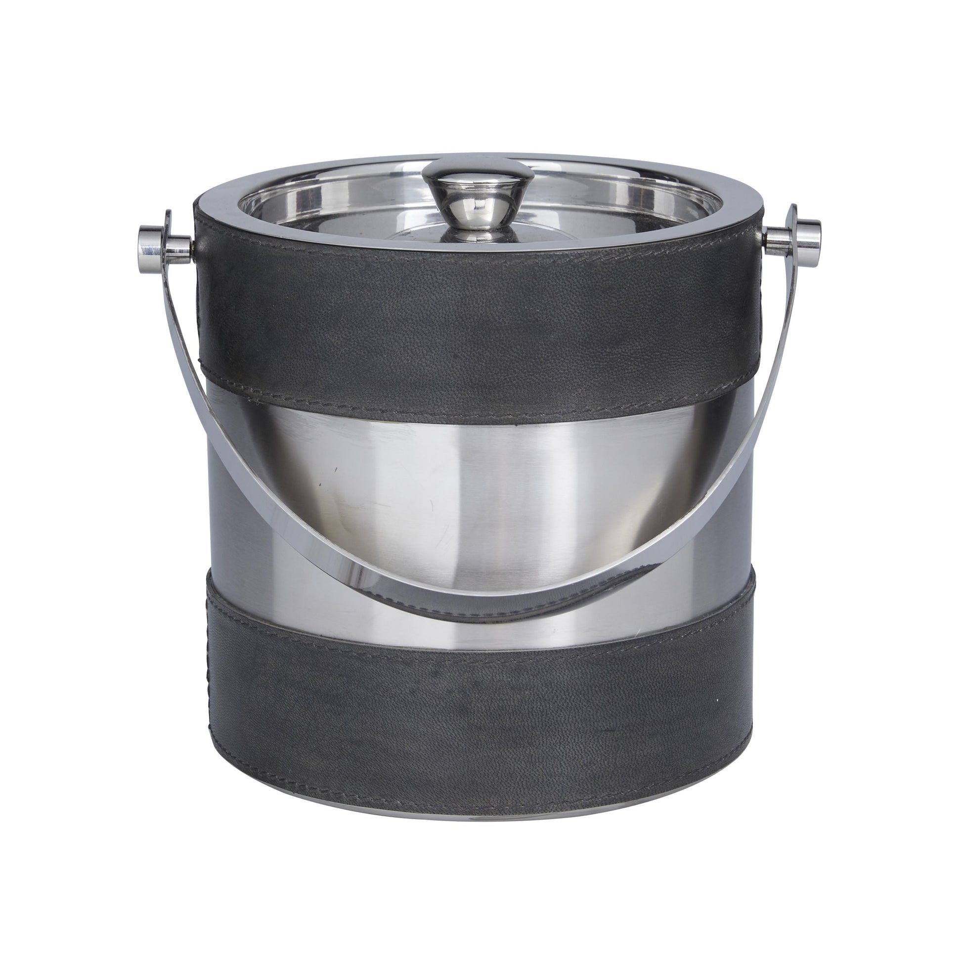 Leather Handmade Decorative Ice Bucket with Lid