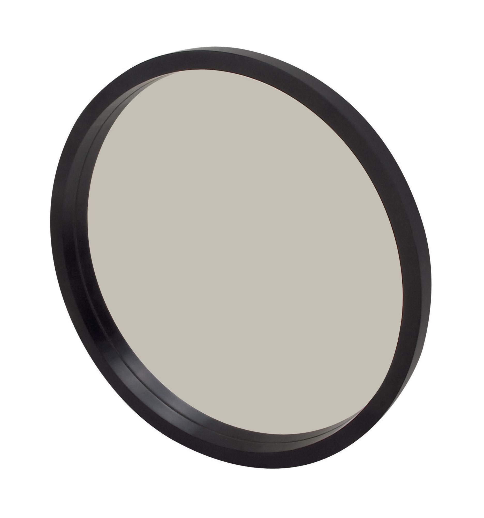 Black Wooden Room Wall Mirror